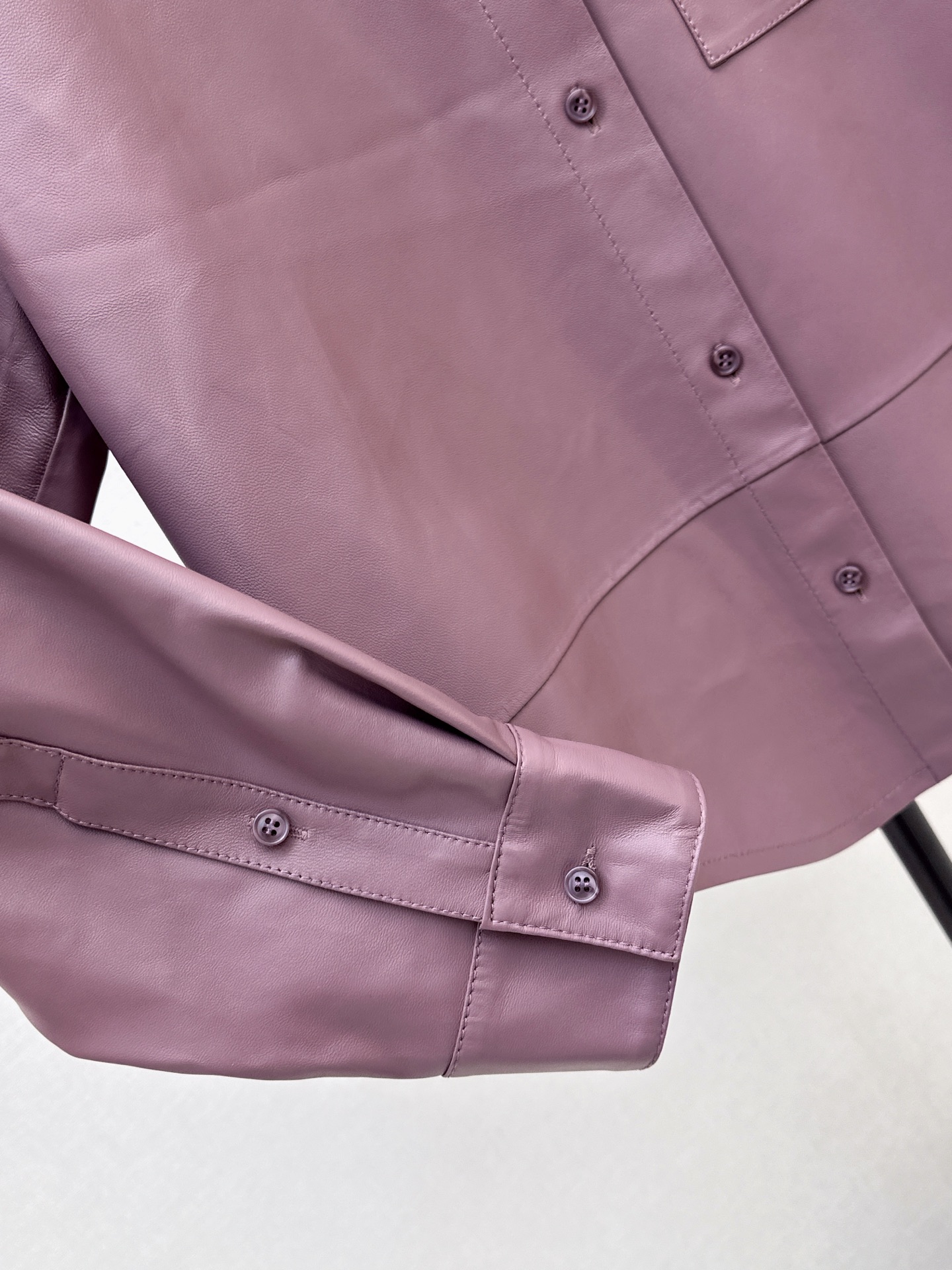 Loe 26fw leather shirt jacket