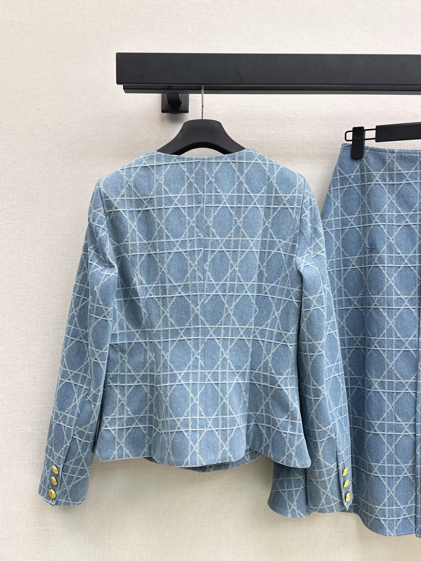CD 26fw jacquard jacket A-line skirt sets