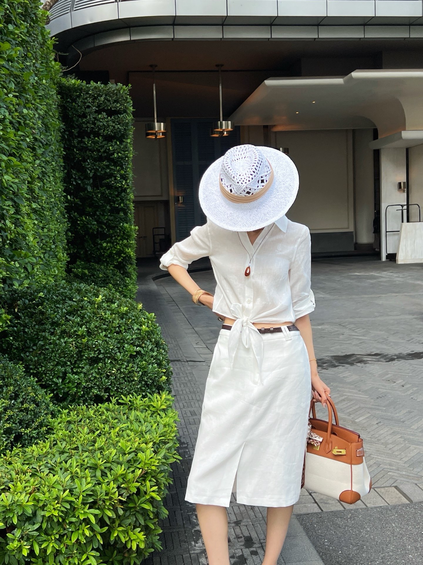 Pra 26ss belted skirt