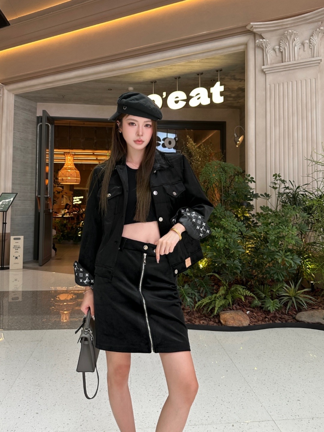 Loui 26fw zip-up skirt