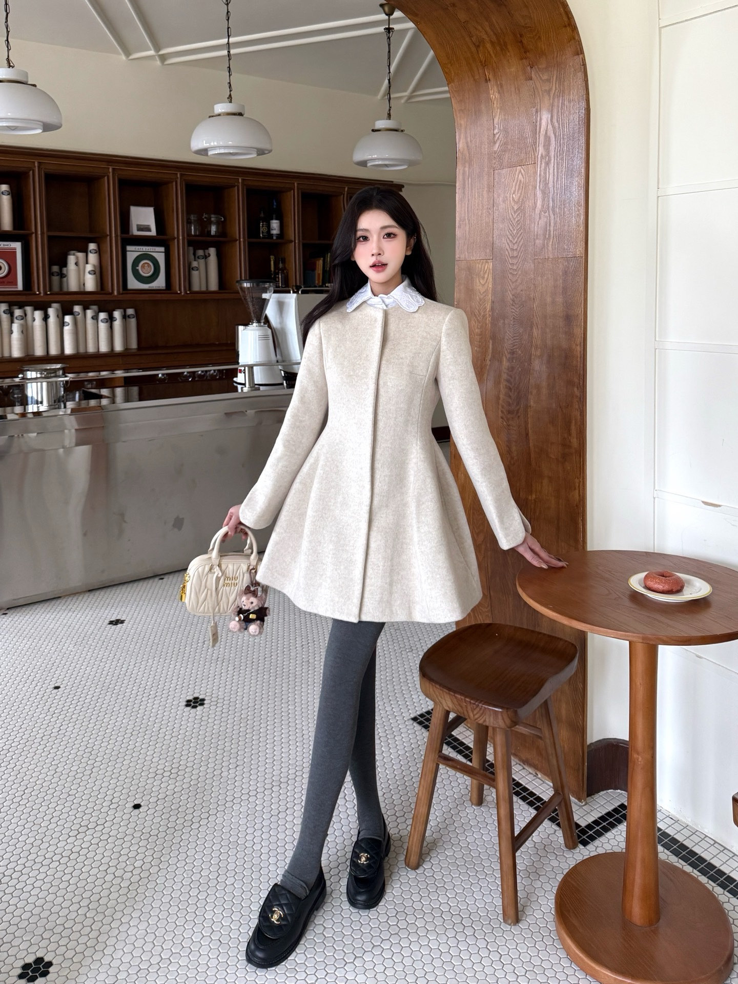 Miu 26fw woolen jacket dress