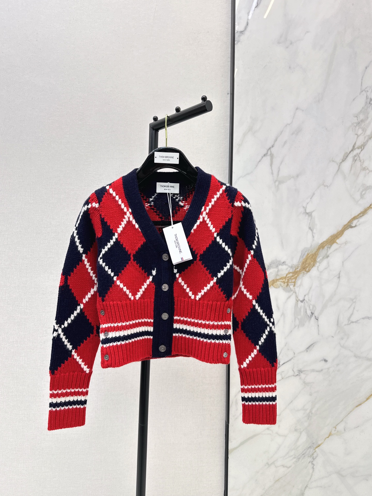 Thom 26fw jacquard knit cardigan