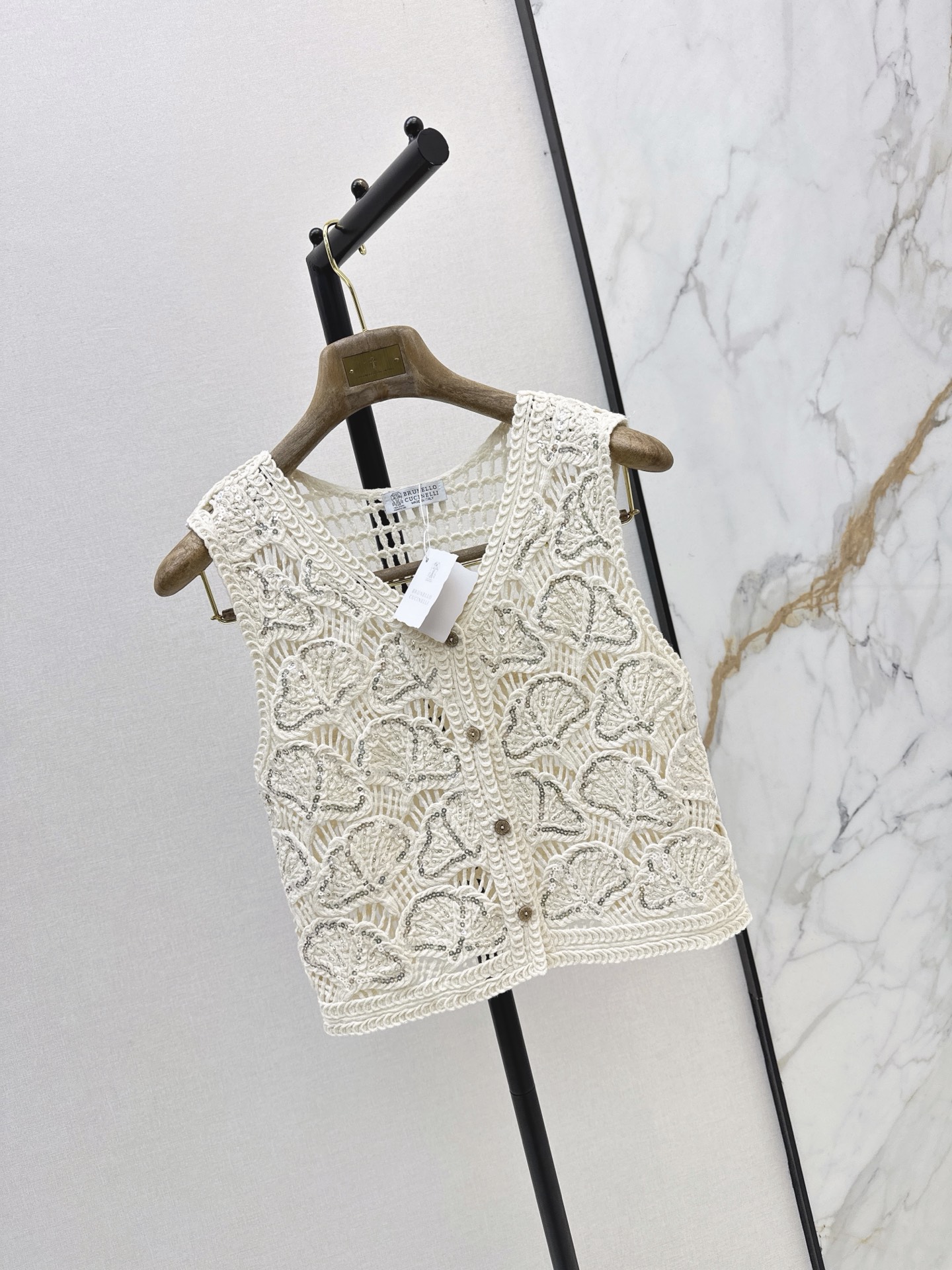 Brun 26ss crochet vest