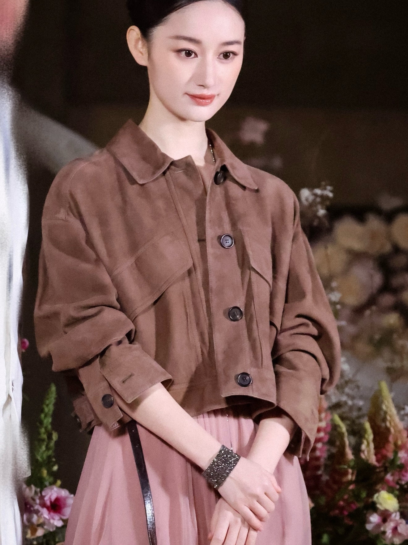 Brun 26fw suede fleece cropped leather jacket