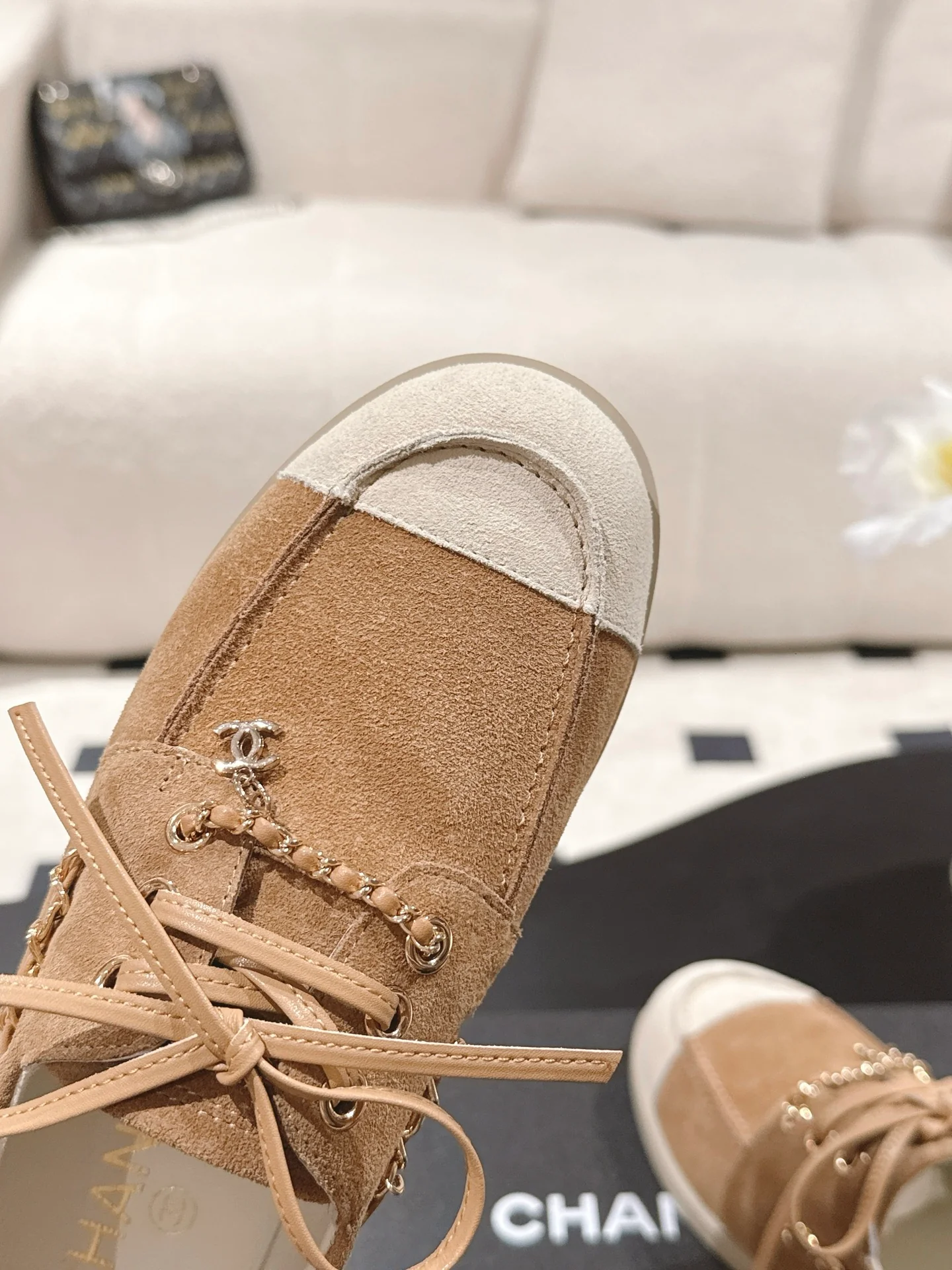 Chan 25fw suede loafers