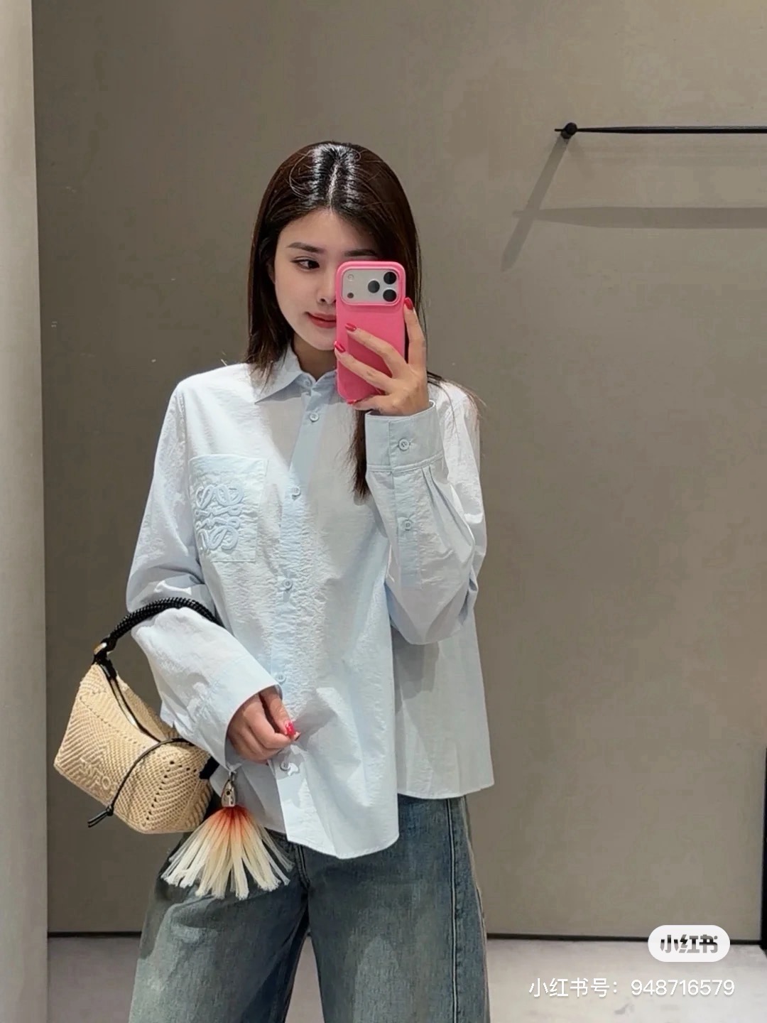 Loe 26ss embroidery shirt