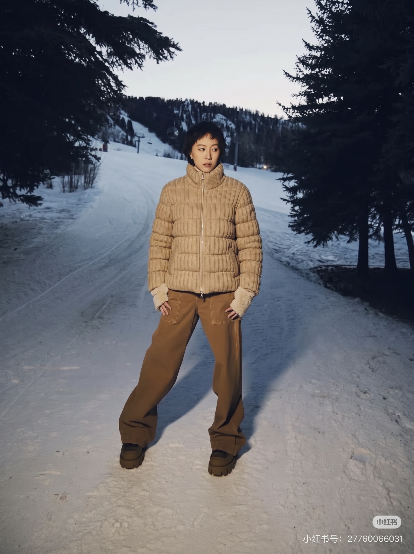 Monc 26fw knit down jacket