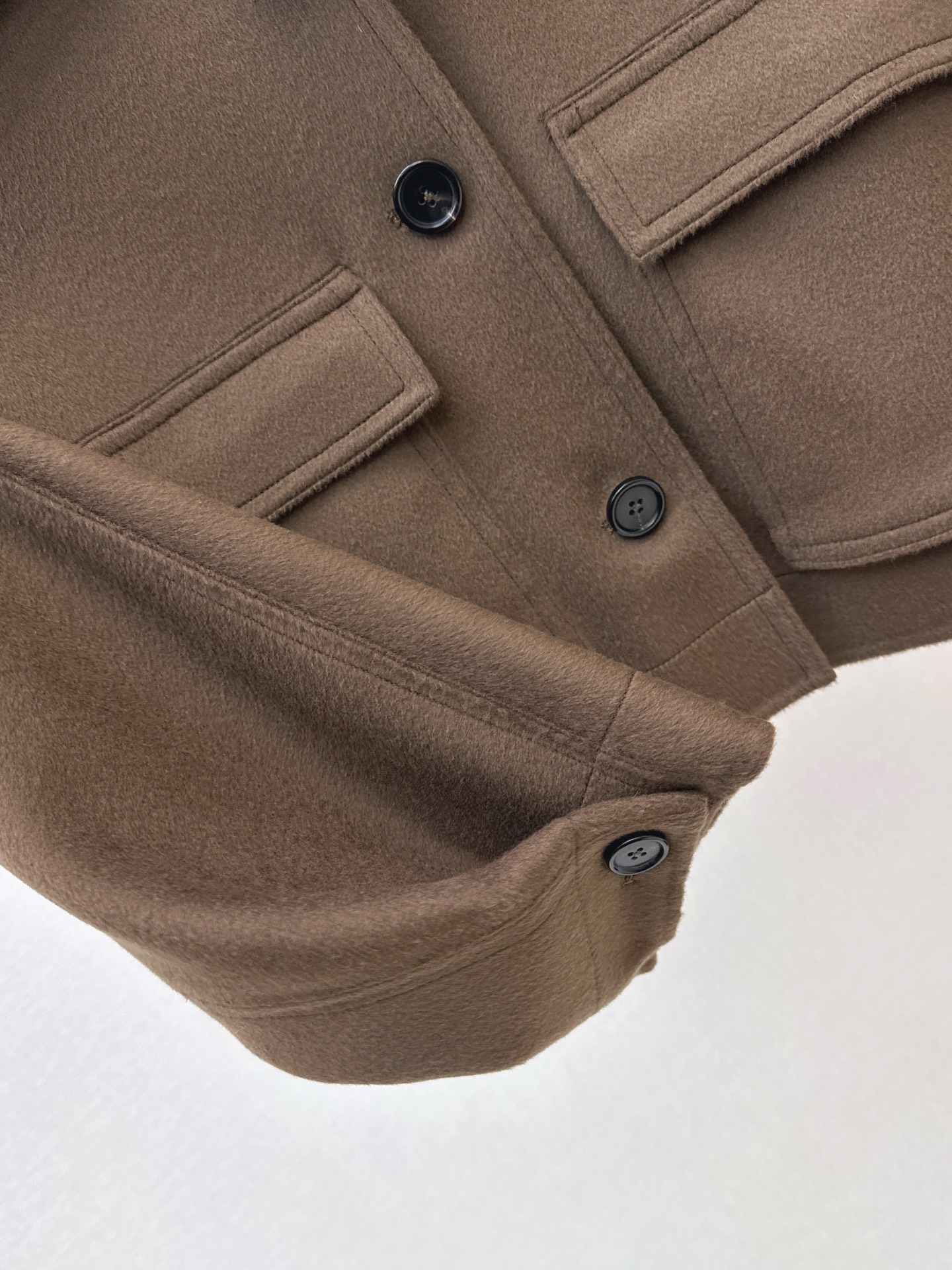 Bott 26fw leather woven neck cropped jacket