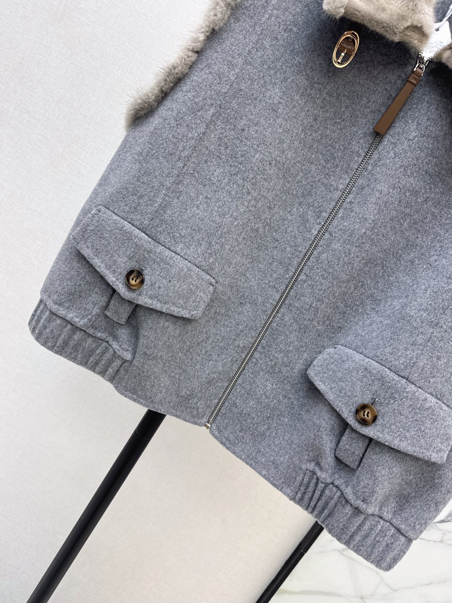 Brun 26fw woolen vest jacket
