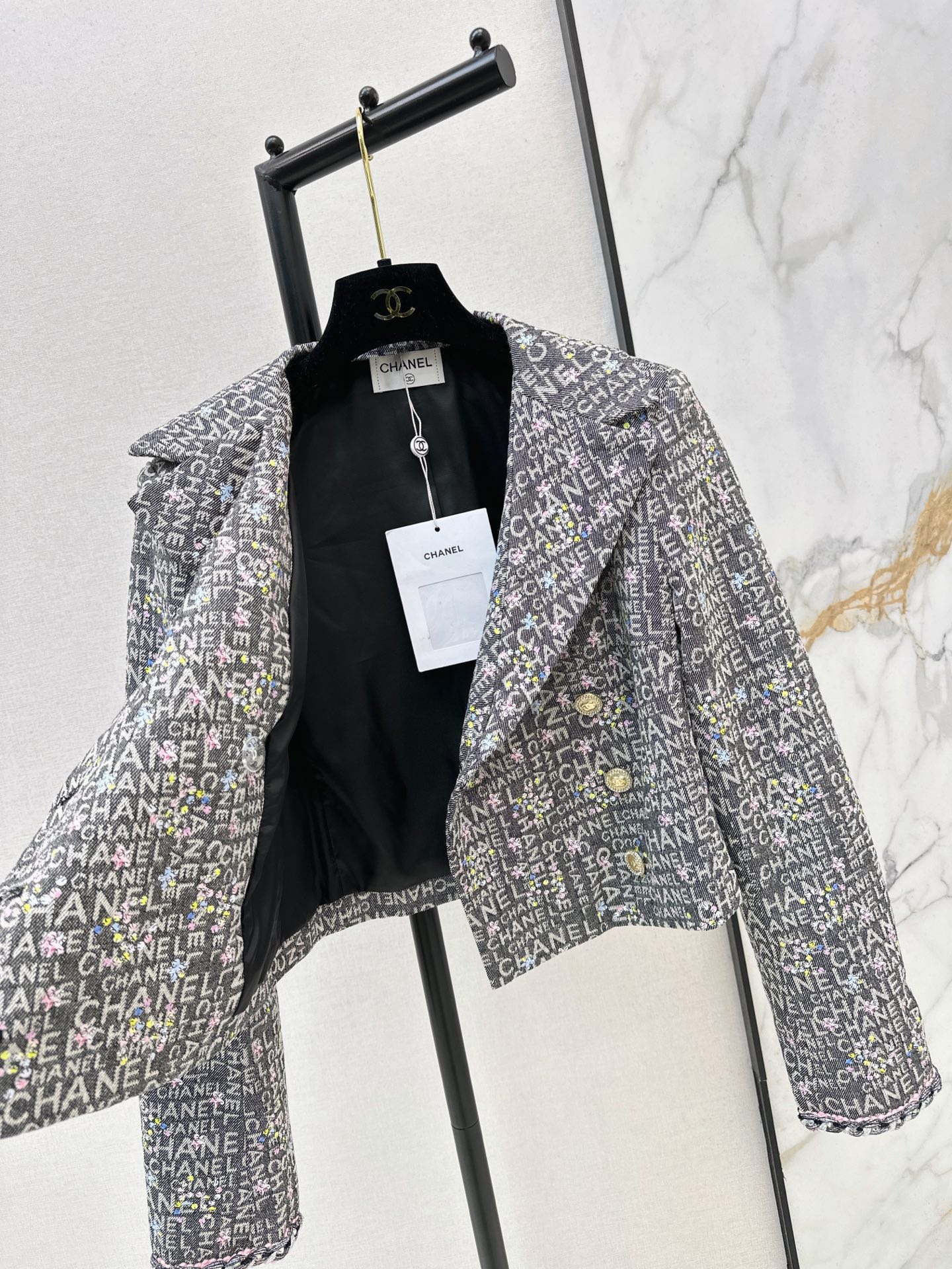Chan 26fw cropped denim jacket