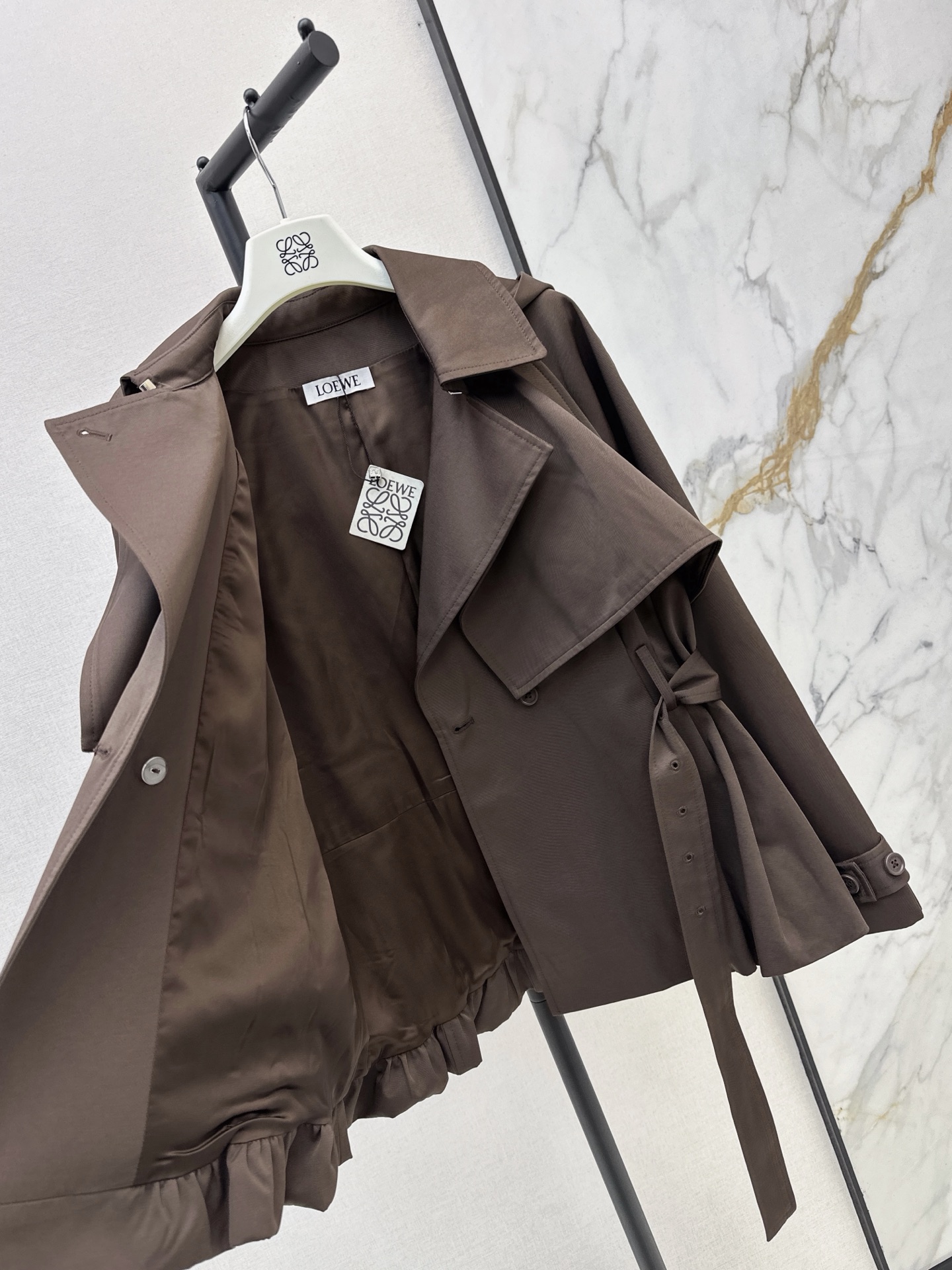 Loe 26fw hooded trench coats