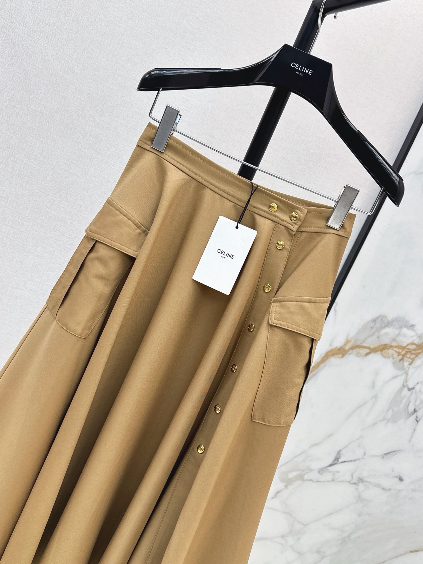 Celi 26ss cargo pleated skirt