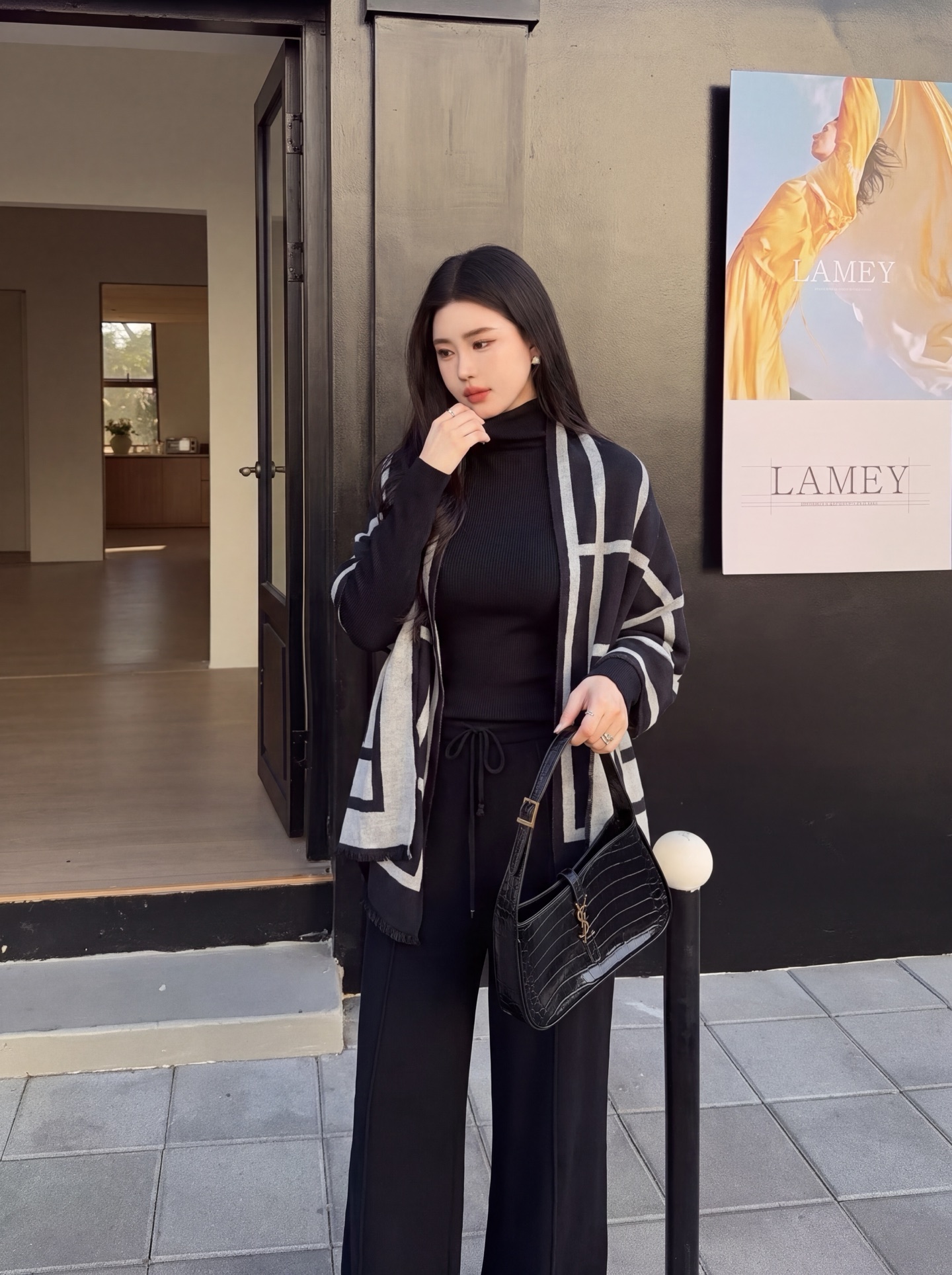 Tom 26fw knit basic tee shalws pant sets