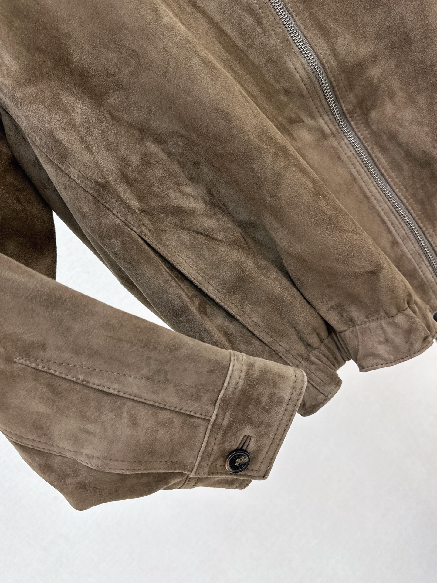 Pra 26fw suede leather jacket