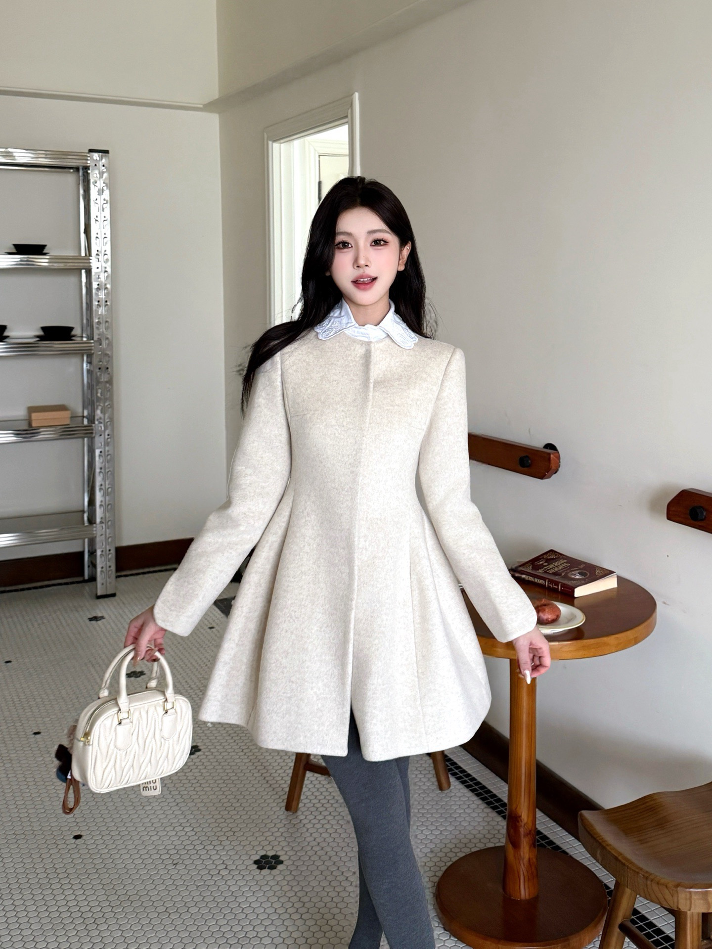 Miu 26fw woolen jacket dress