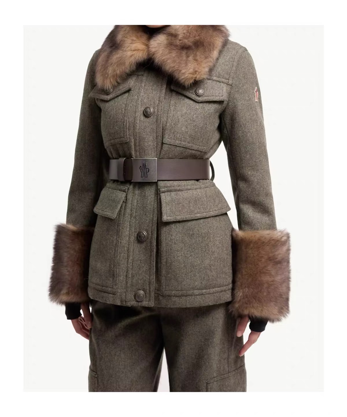 Monc 26fw fur-trim ski jacket