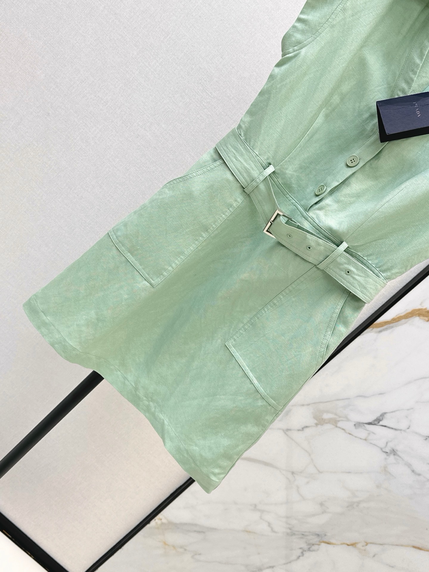 Pra 26ss sleeveless linen dress