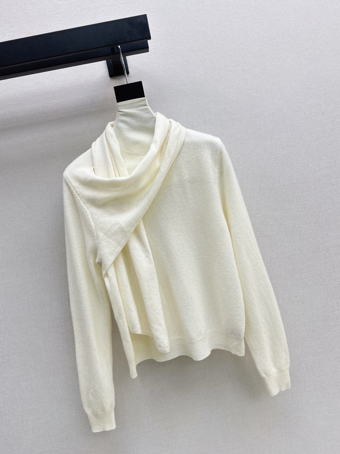 Row 26fw draped scarf-neck knit sweater