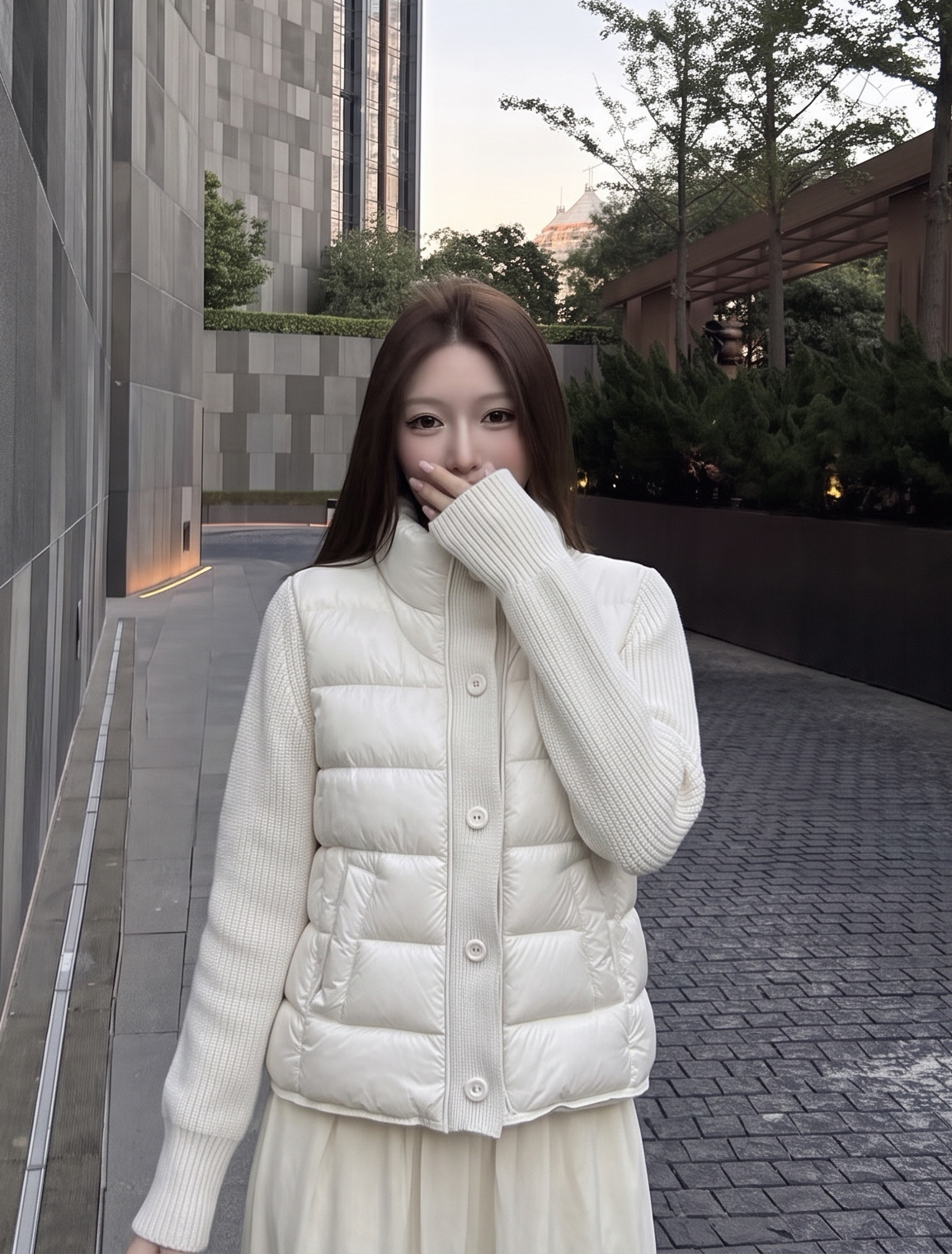 Brun 26fw wool contract down jacket