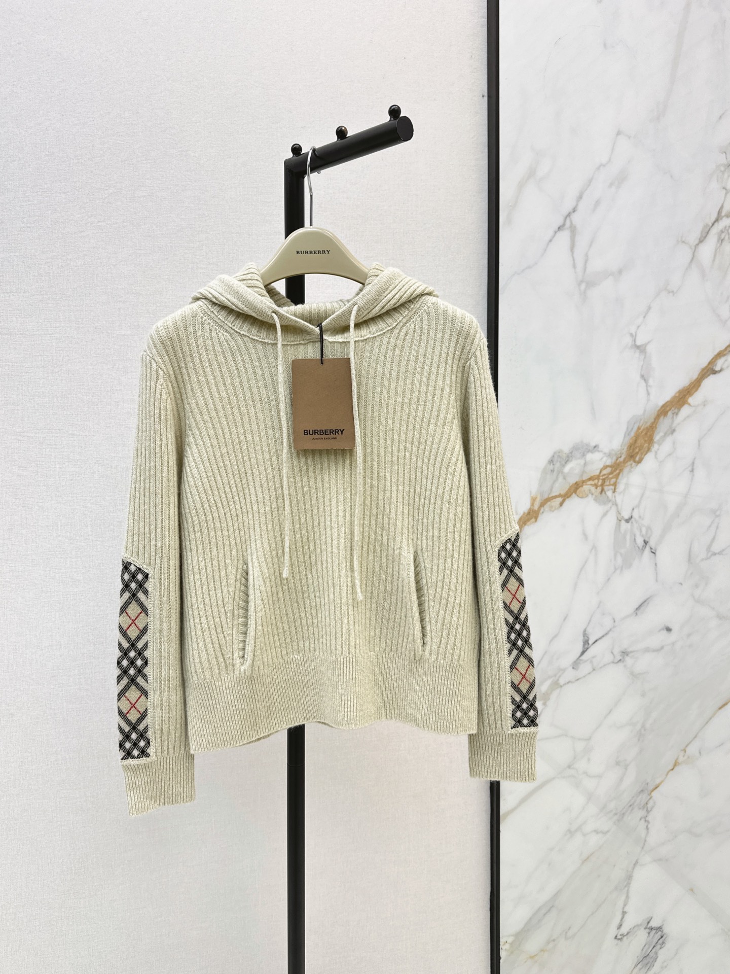 Bur 26fw hooded knit sweater