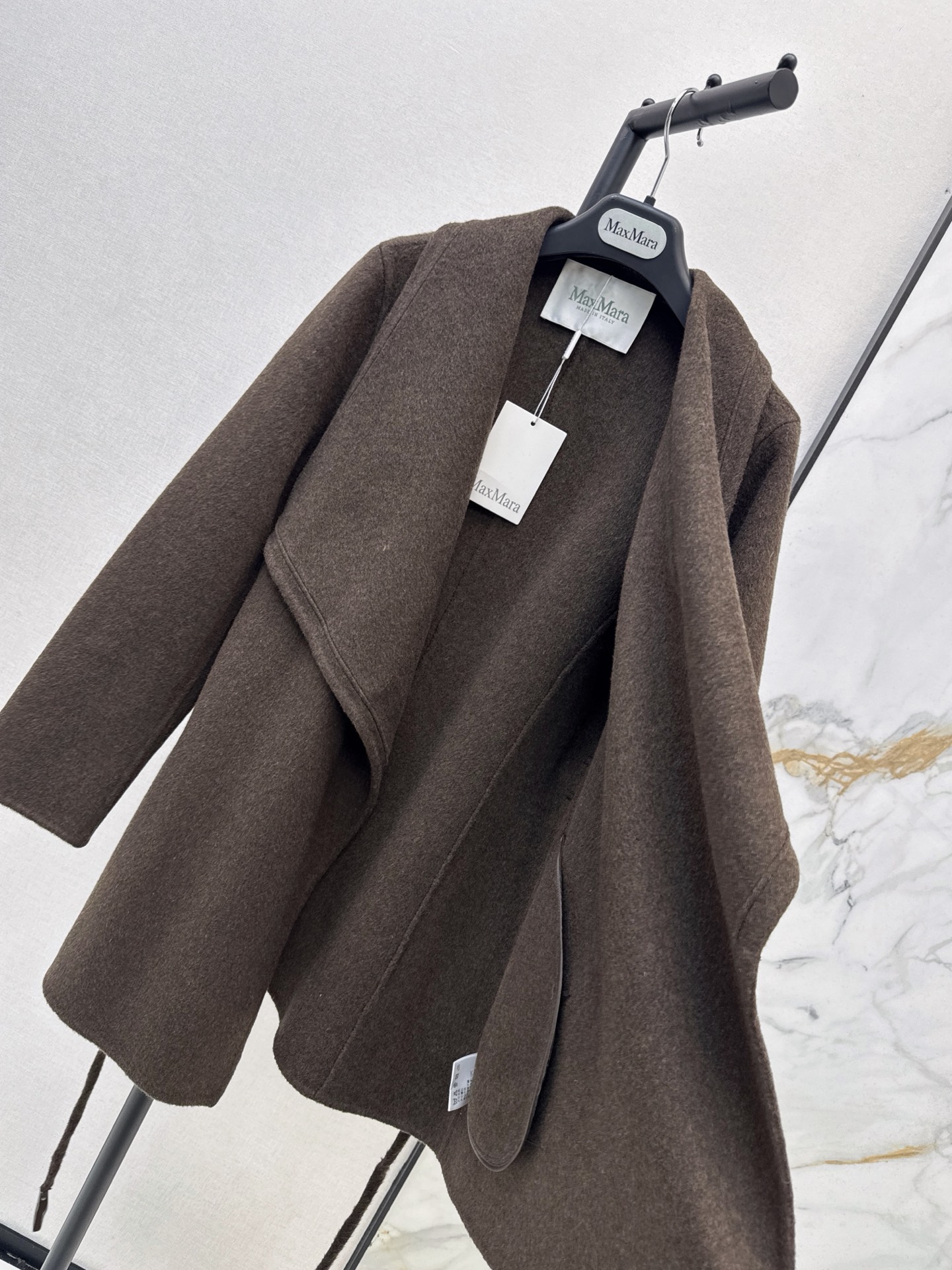 Max 26fw belted woolen overcoats