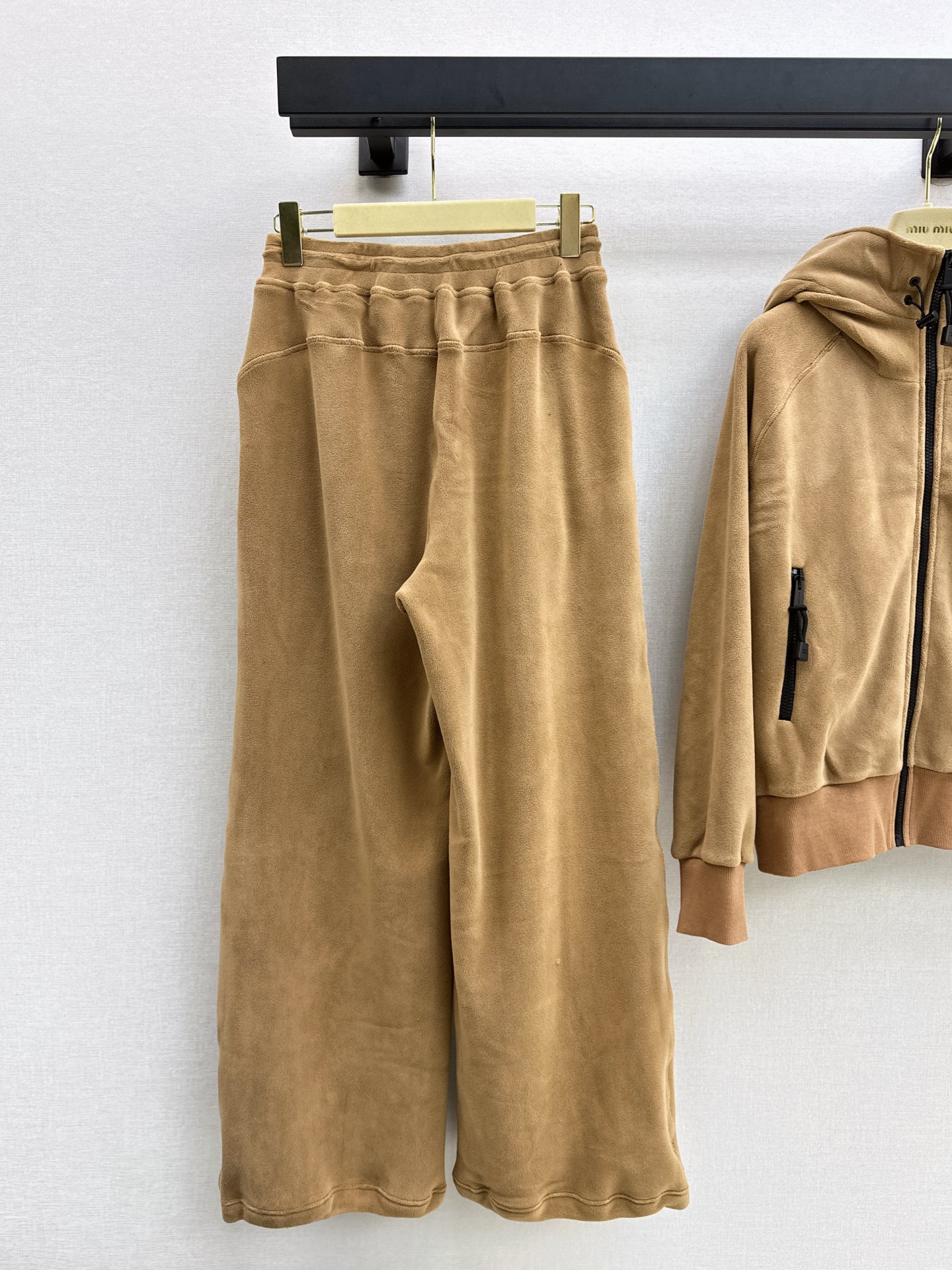 Miu 26fw casual hooded jacket pants sets
