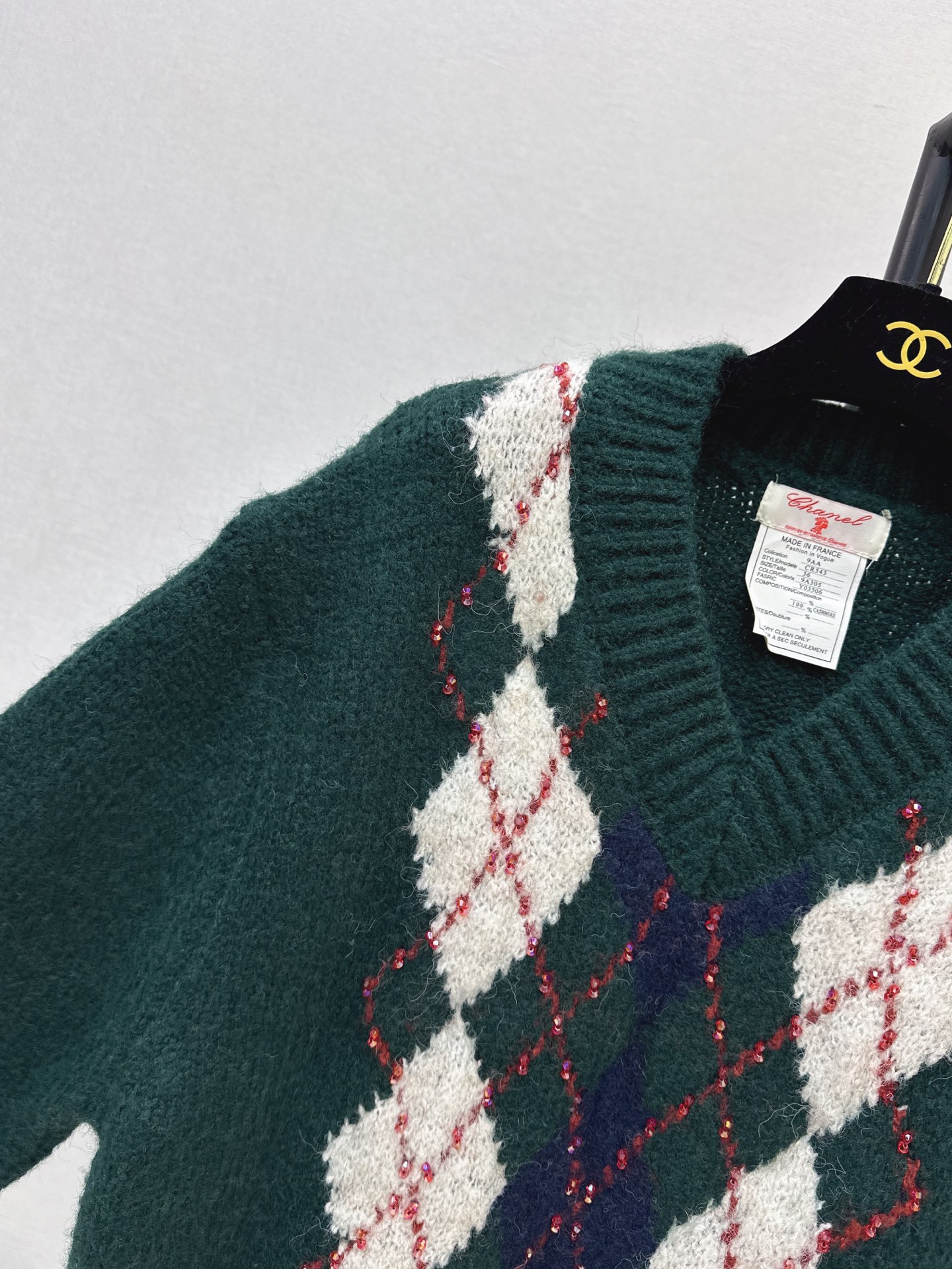 Chan 26fw jacquard knit sweater