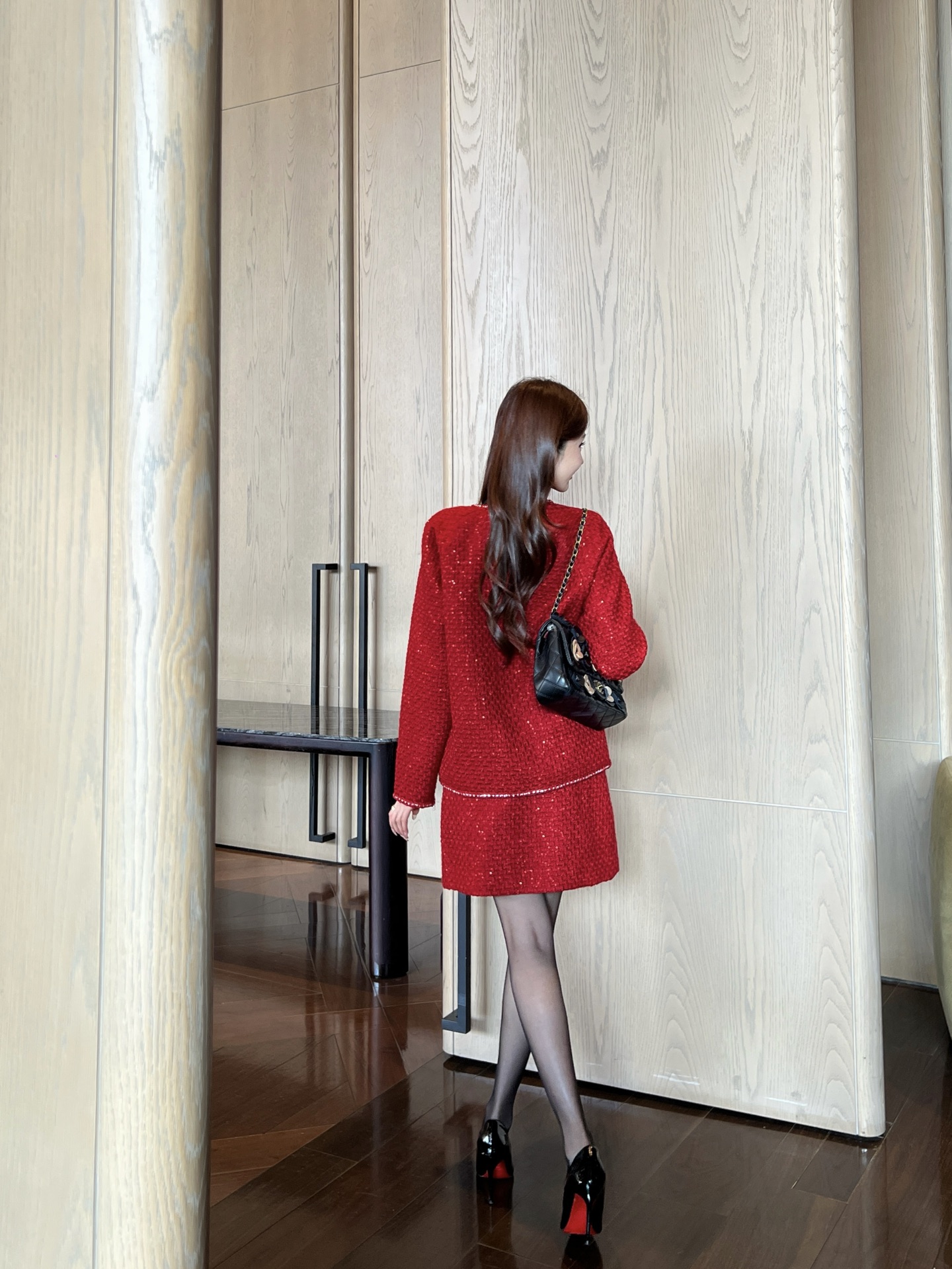 Chan 26fw A-line woven skirt