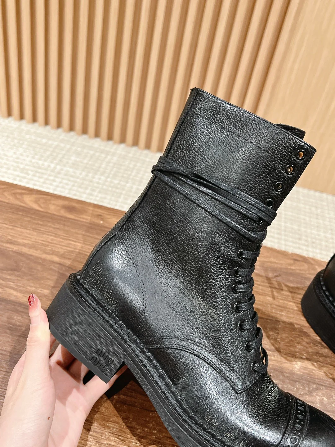 Miu 25fw combat boots