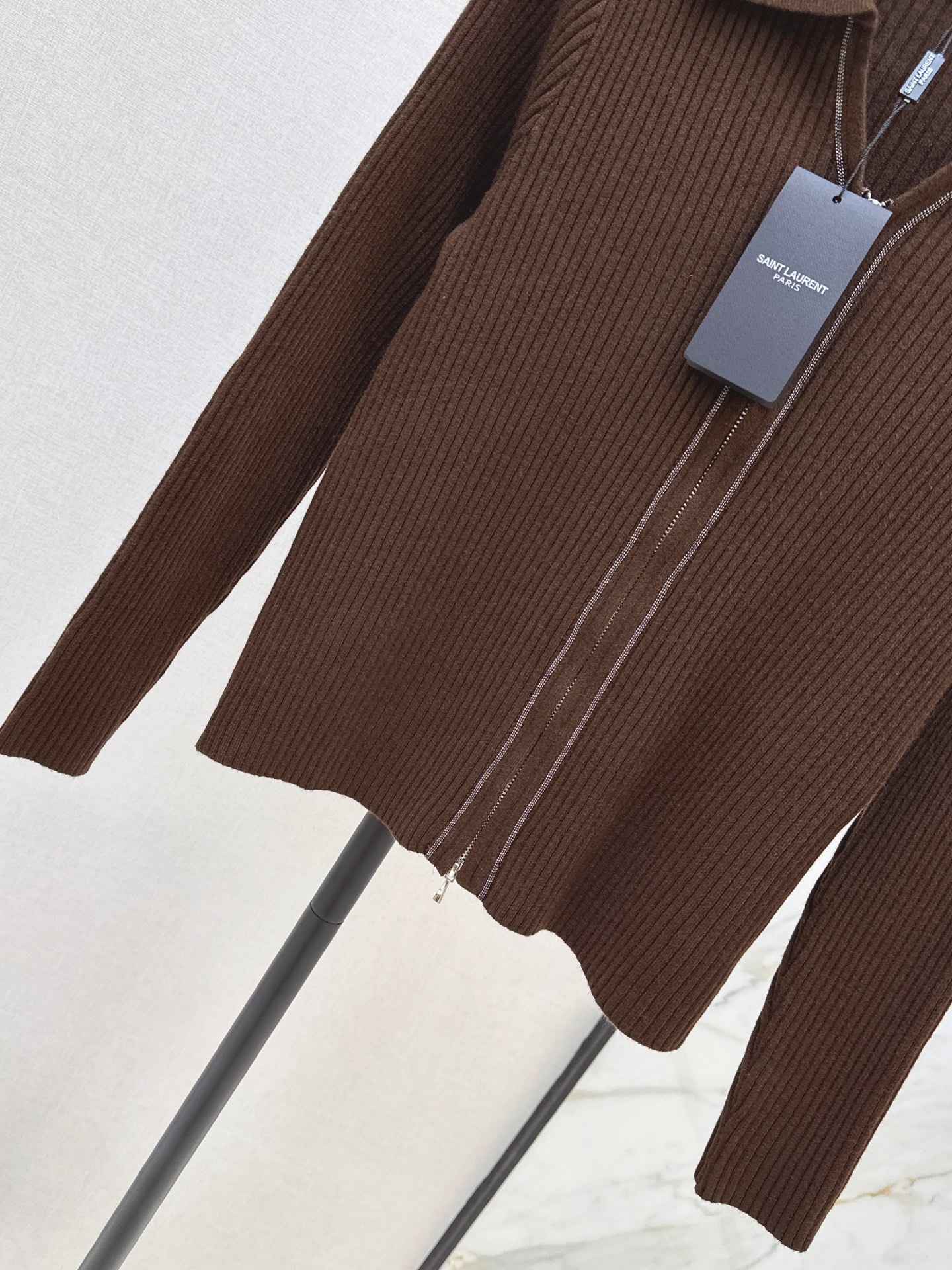 Sain 26fw slim-fit knit cardigan