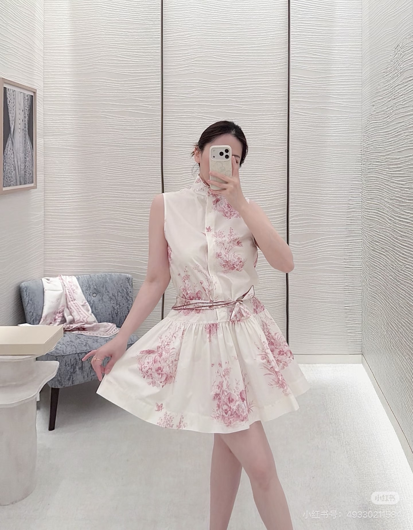 CD 26ss sleeve print dress