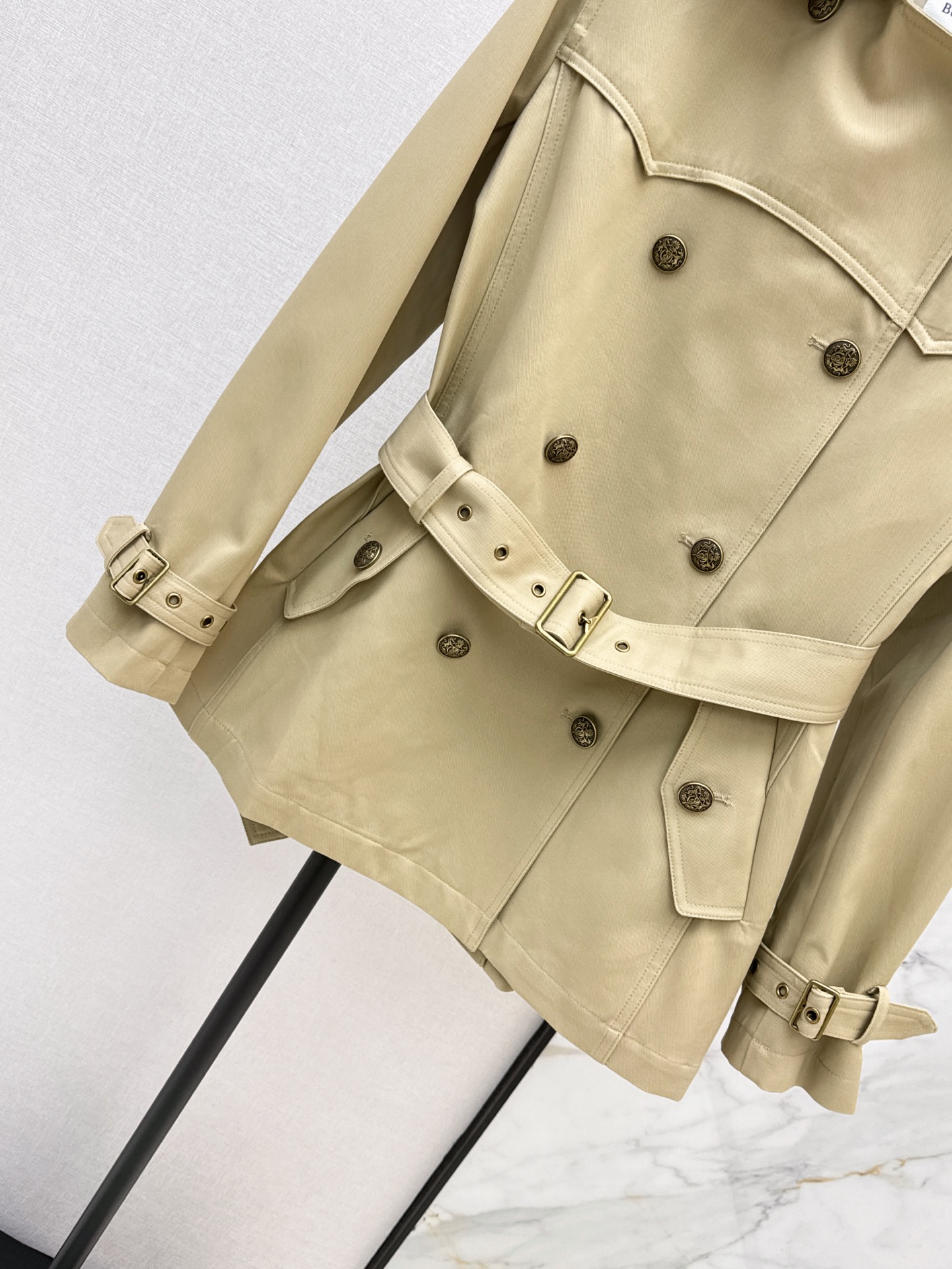 Bur 26fw hooded cropped trench coats