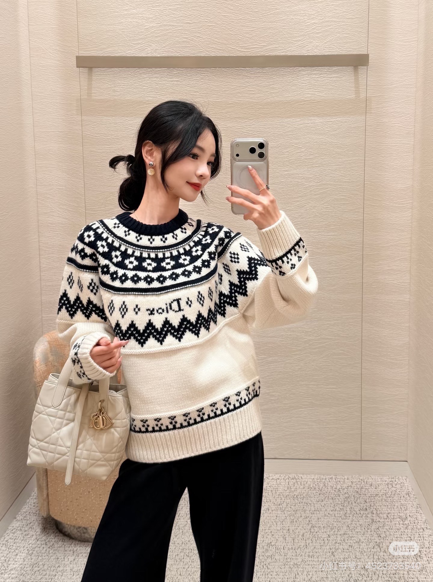 CD 26fw fair isle sweater