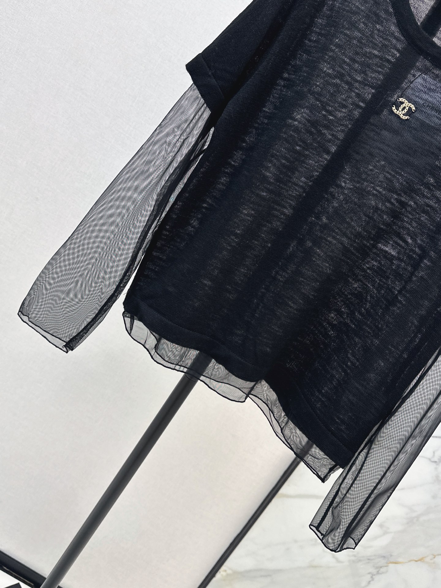 Chan 26ss 2in1 meash knitwear