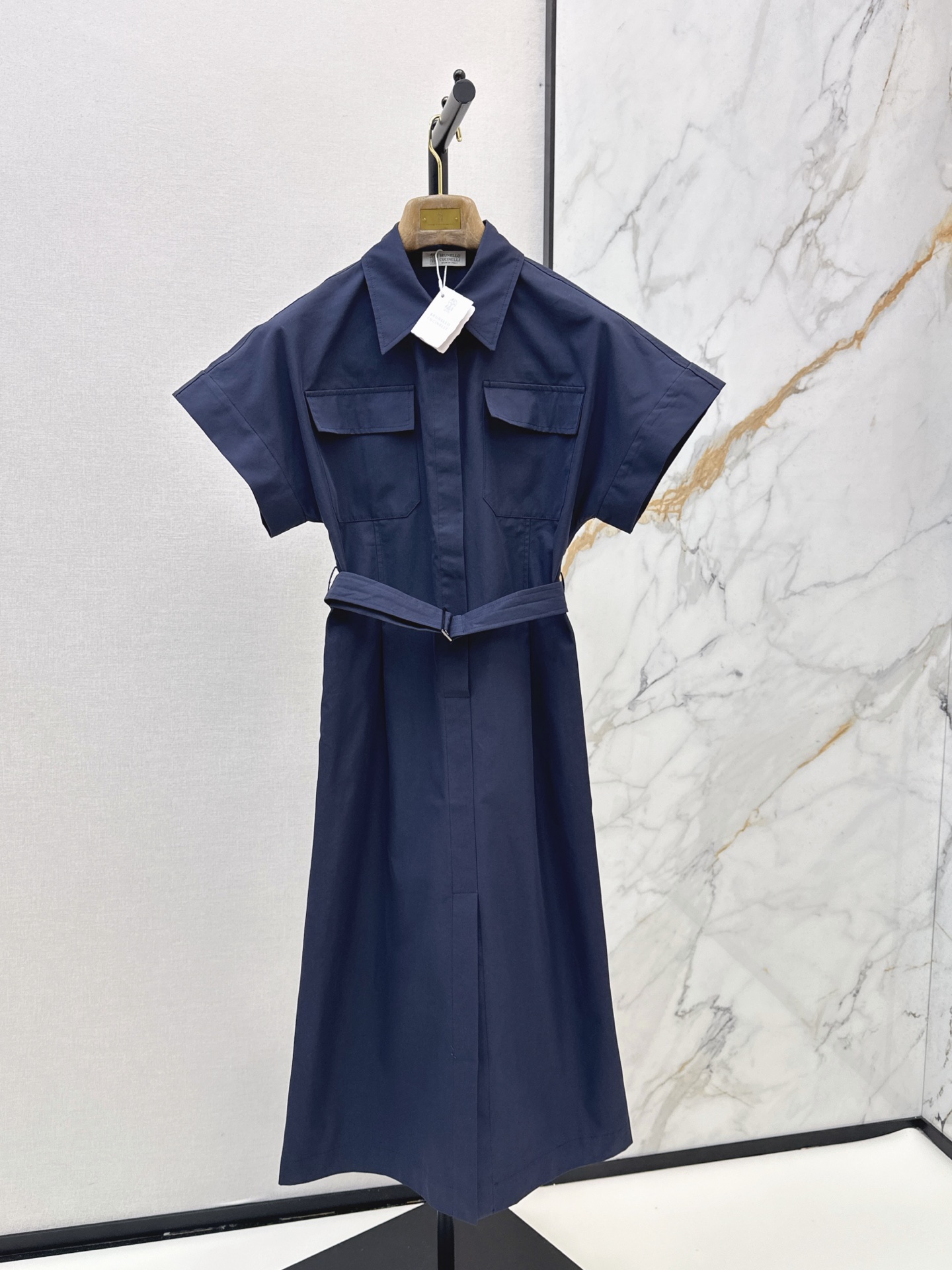 Brun 26ss belted shirt dress