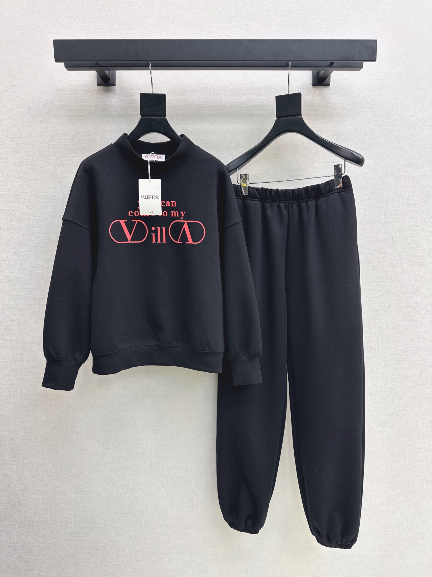 Valen 26fw print sweatshirt pants sets