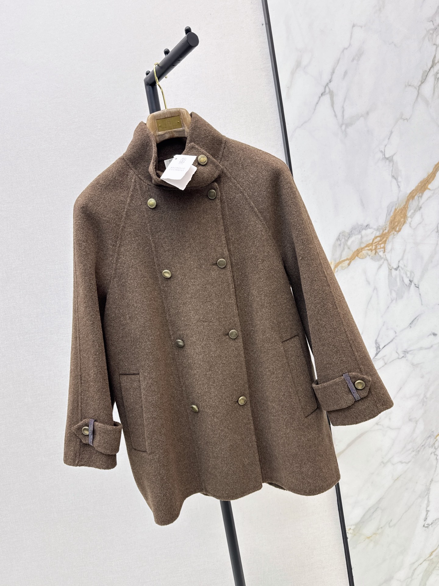Brun 26fw woolen cropper overcoats