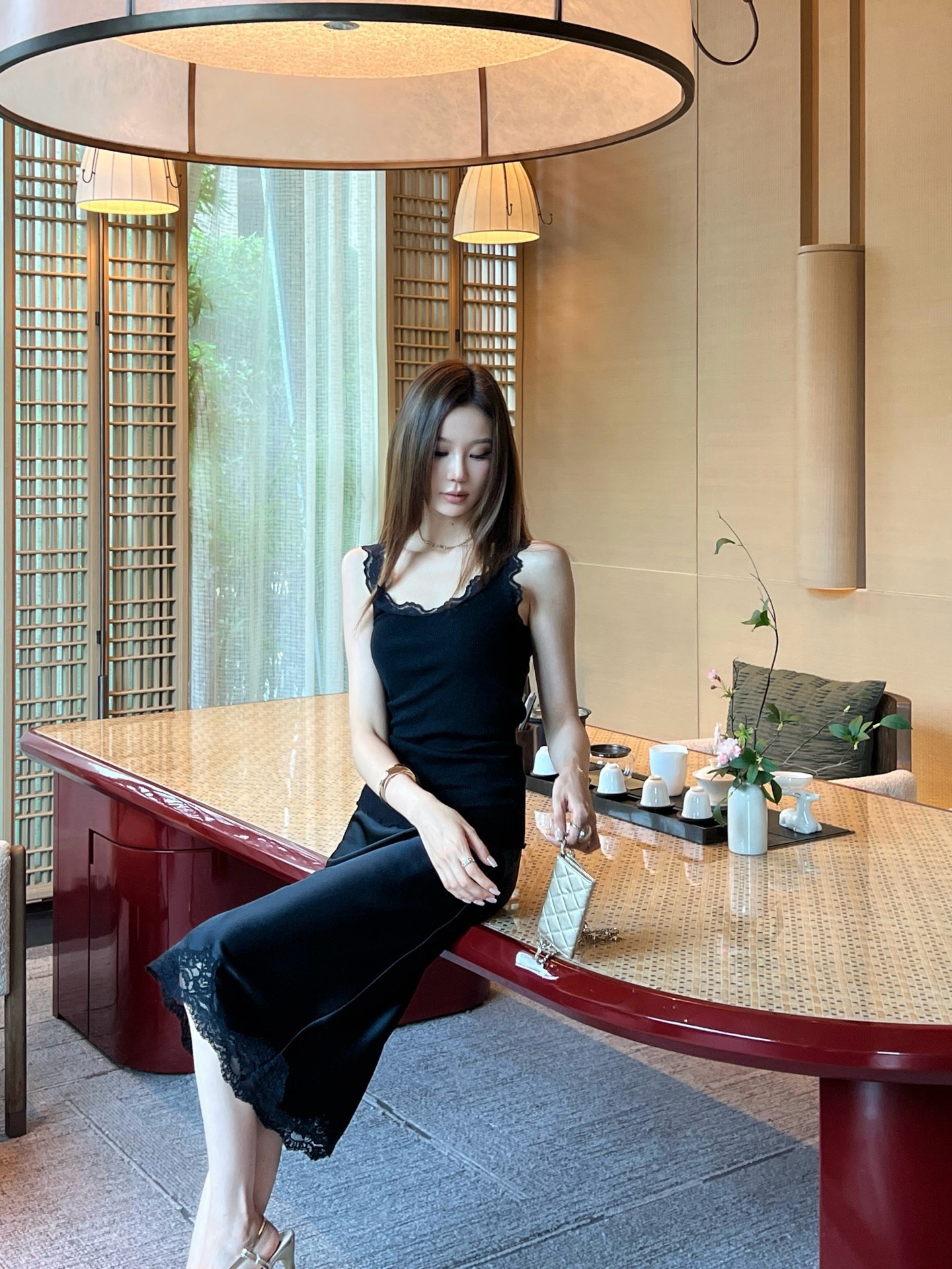ES 26ss contract lace skirt