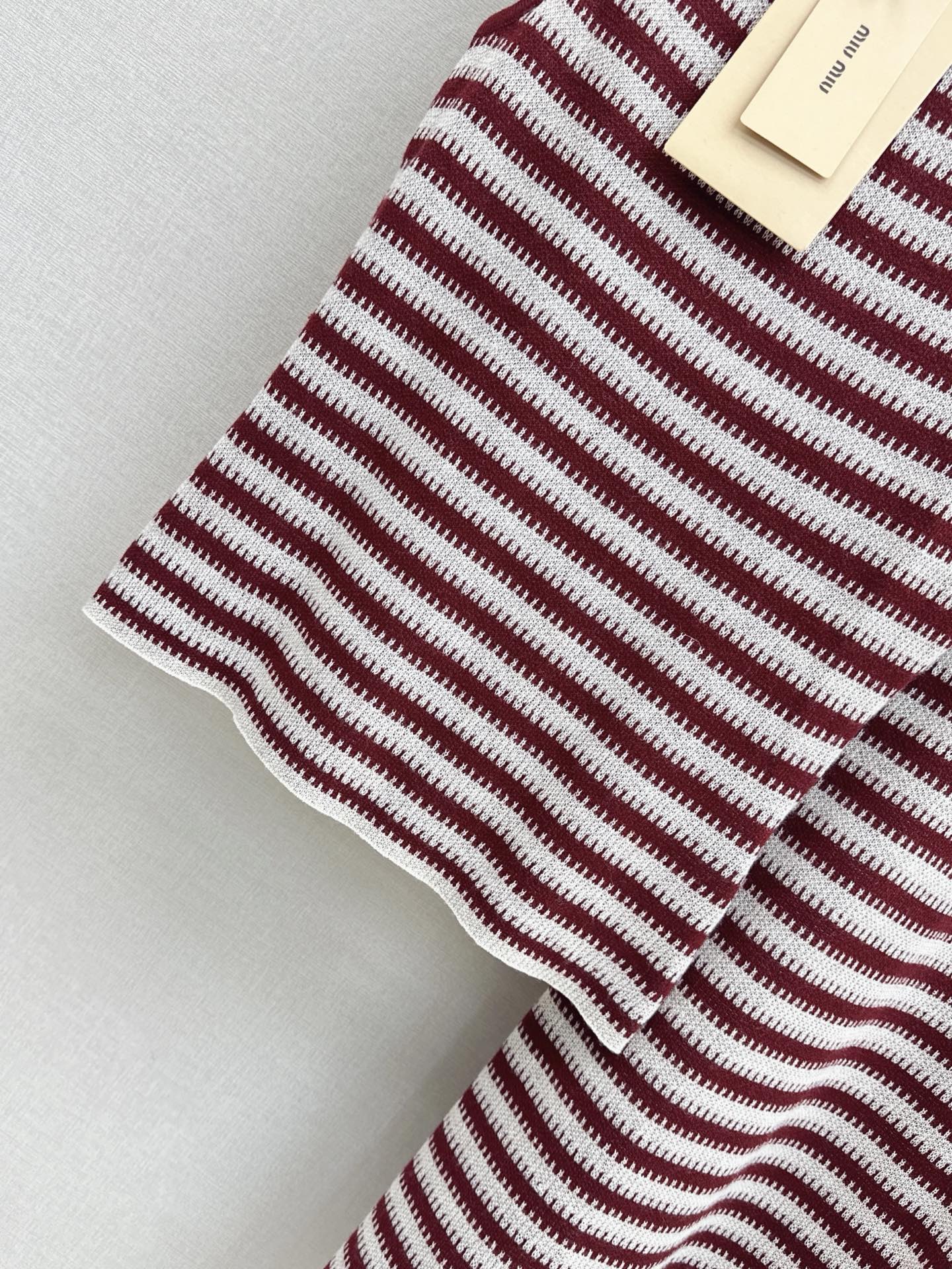 Miu 26fw stripe knit vest skirt sets