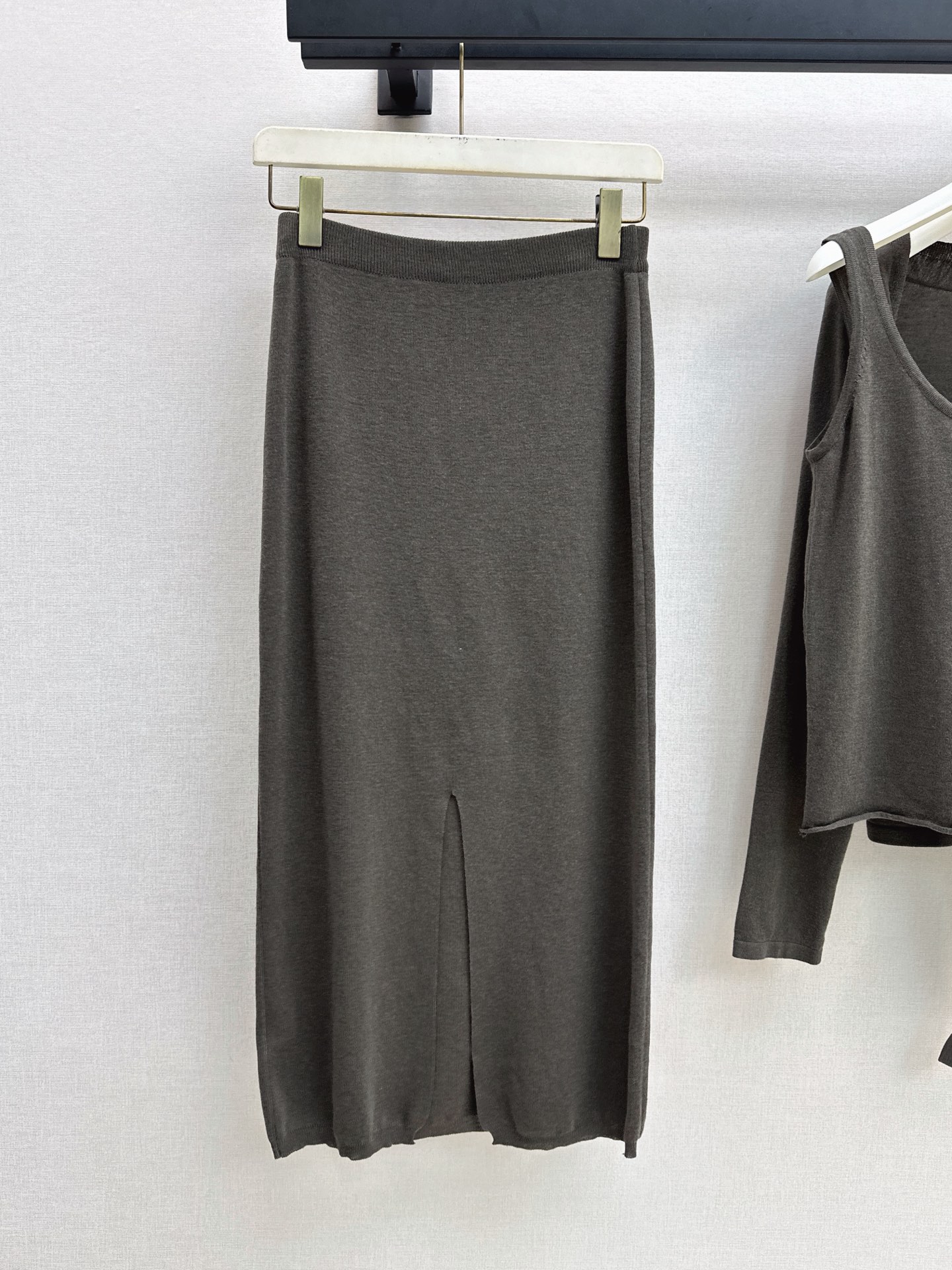 Loe 26fw knit vest cardigan skirt sets