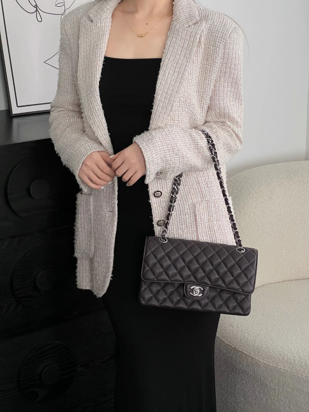 Chan cf25 chain shoulder bag