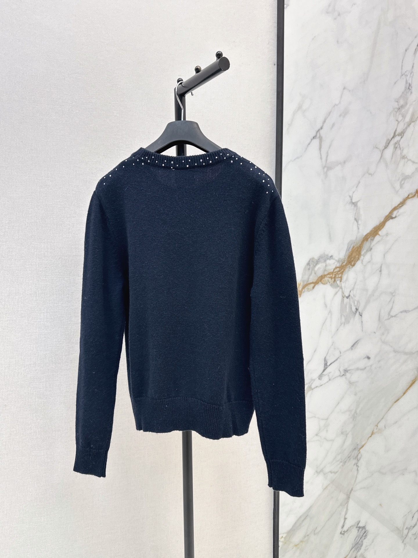 CD 26fw rhinestooth knit sweater