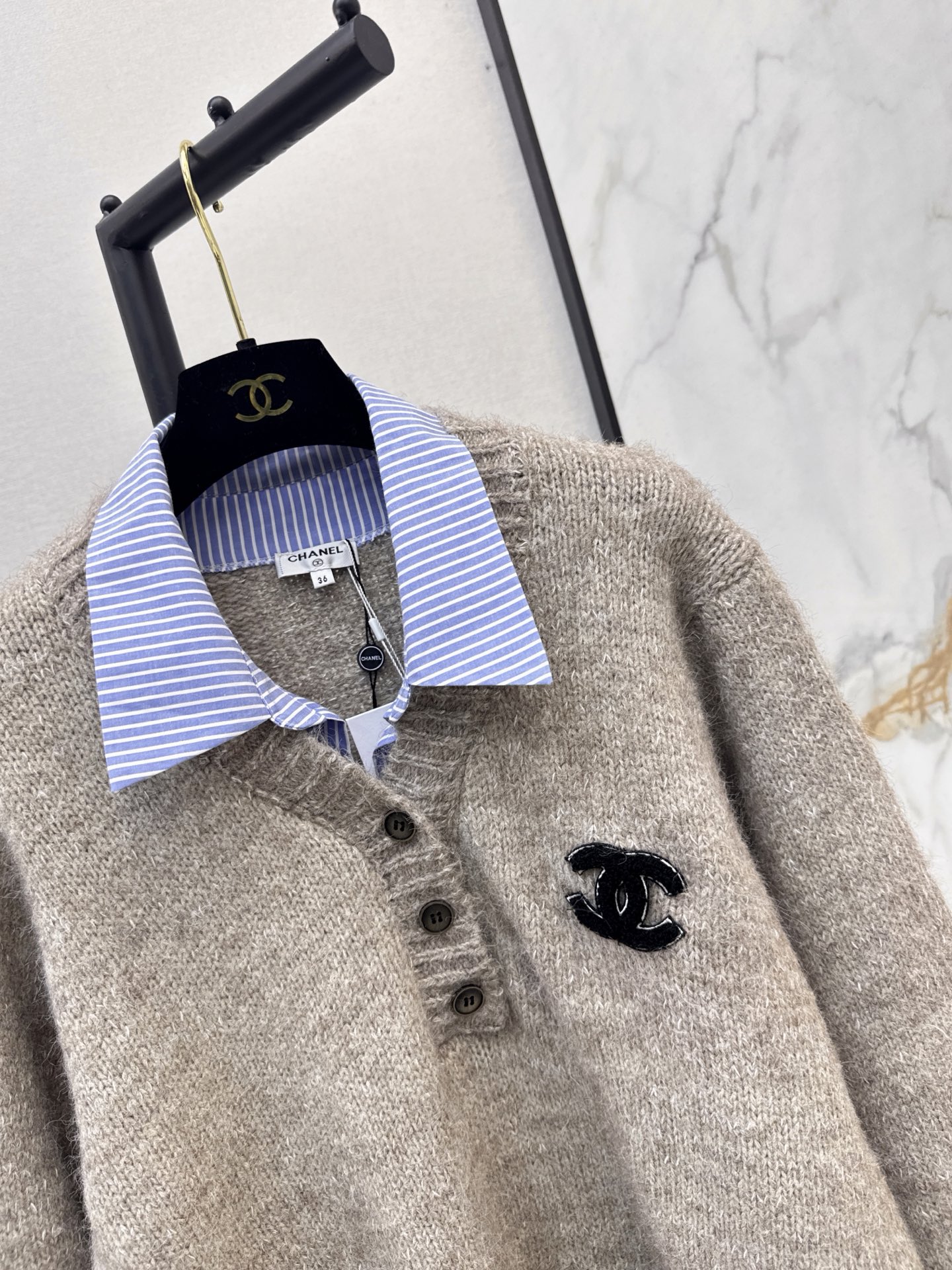Chan 26fw 2in1 sweater