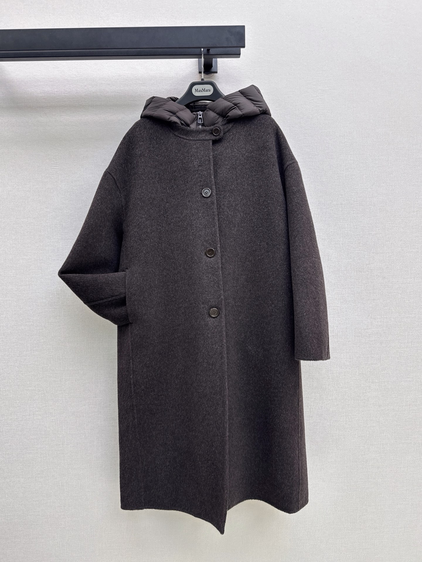 Max 26fw hooded down vest woolen overcoats sets