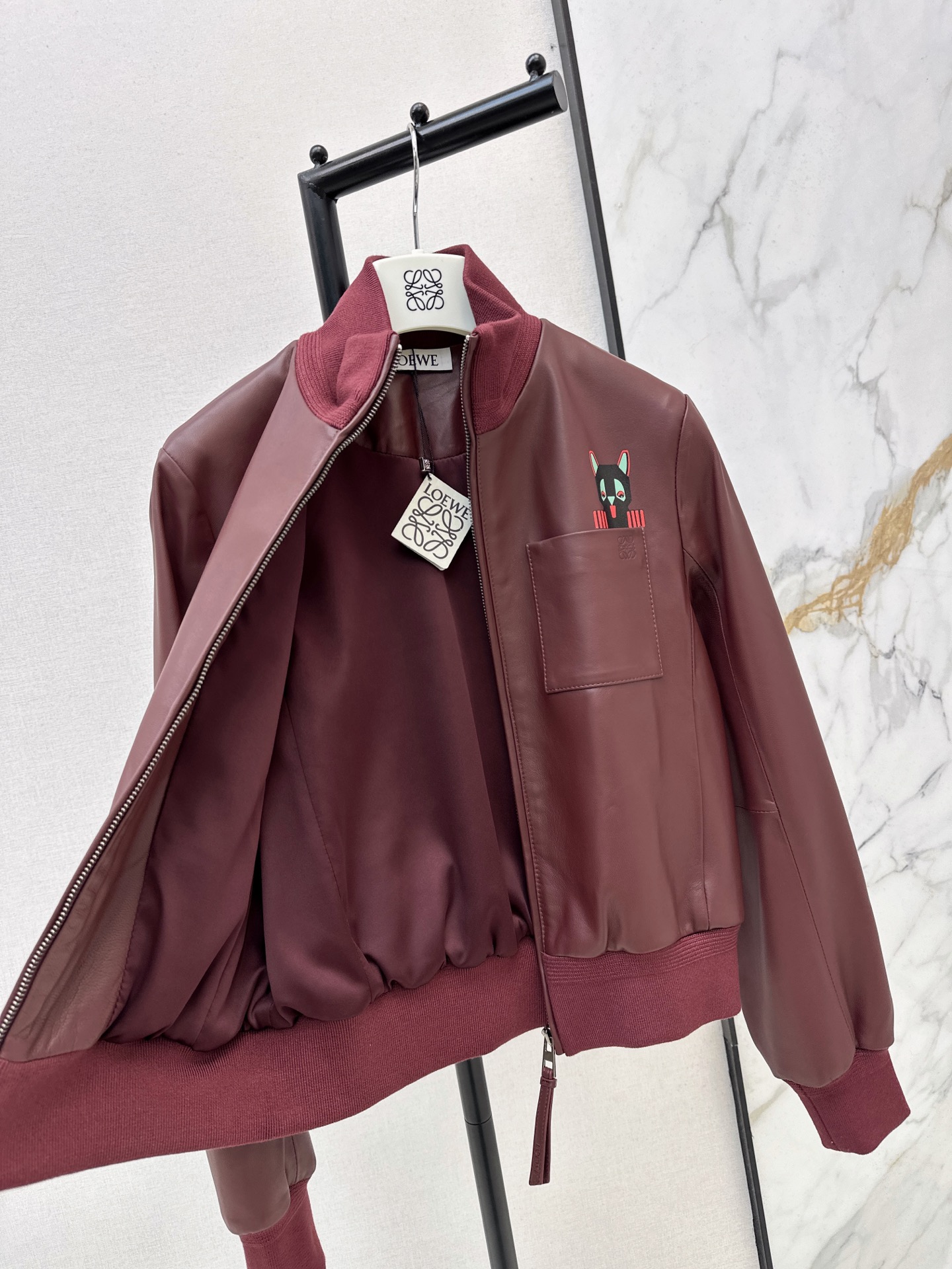 Loe 26fw leather jacket