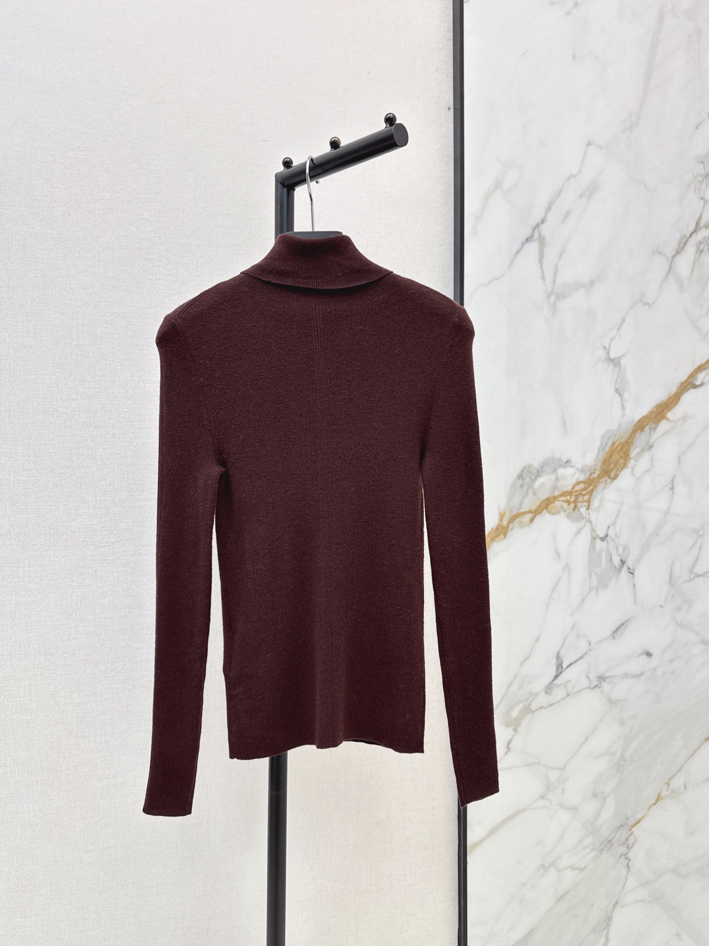Pra 26fw knit high neck basic tee