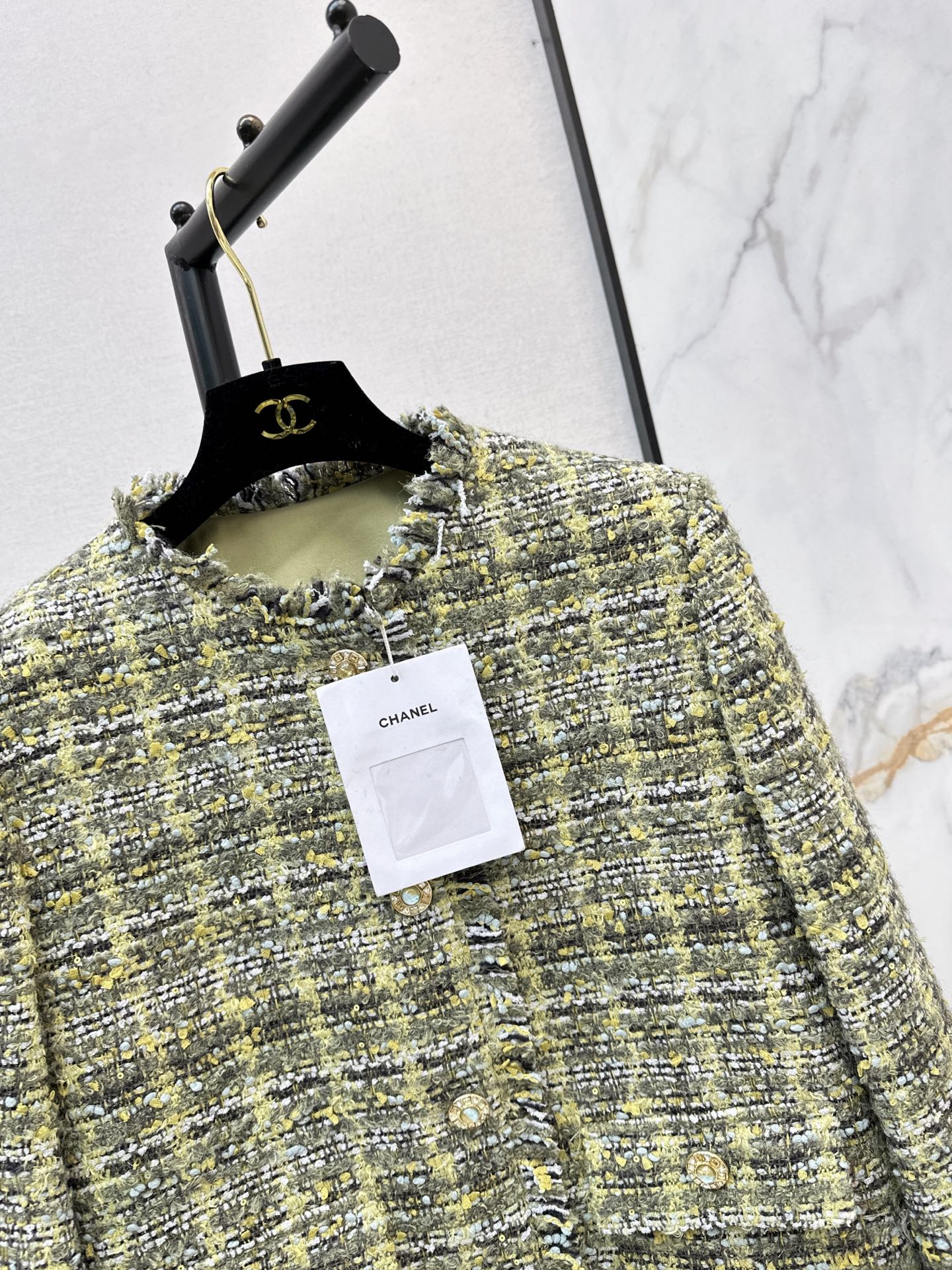 Chan 26fw fringe woven jacket