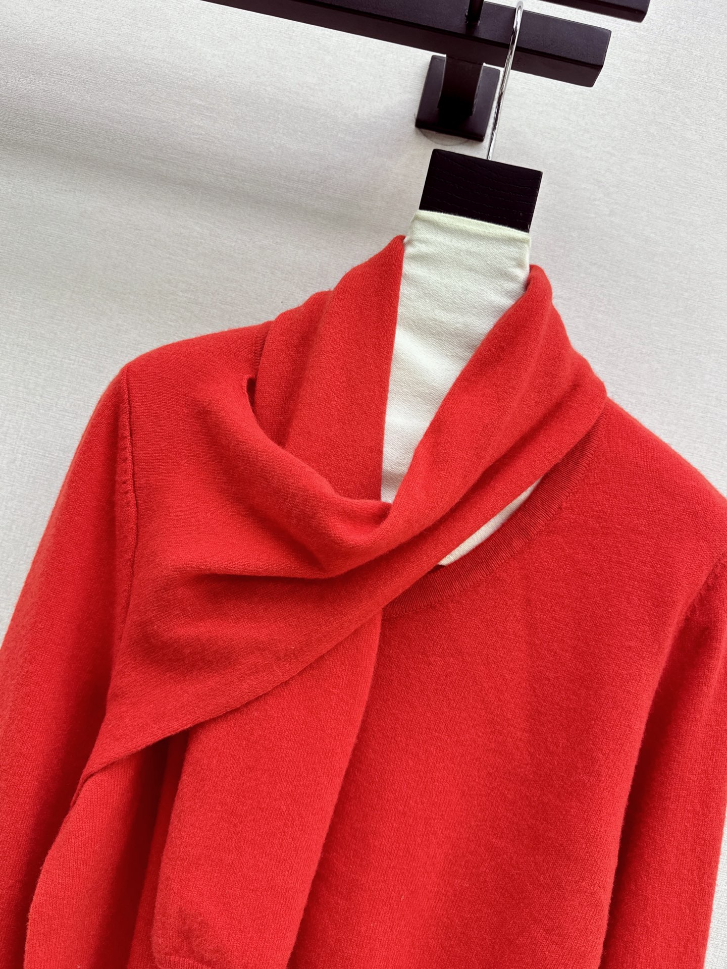 Row 26fw draped scarf-neck knit sweater