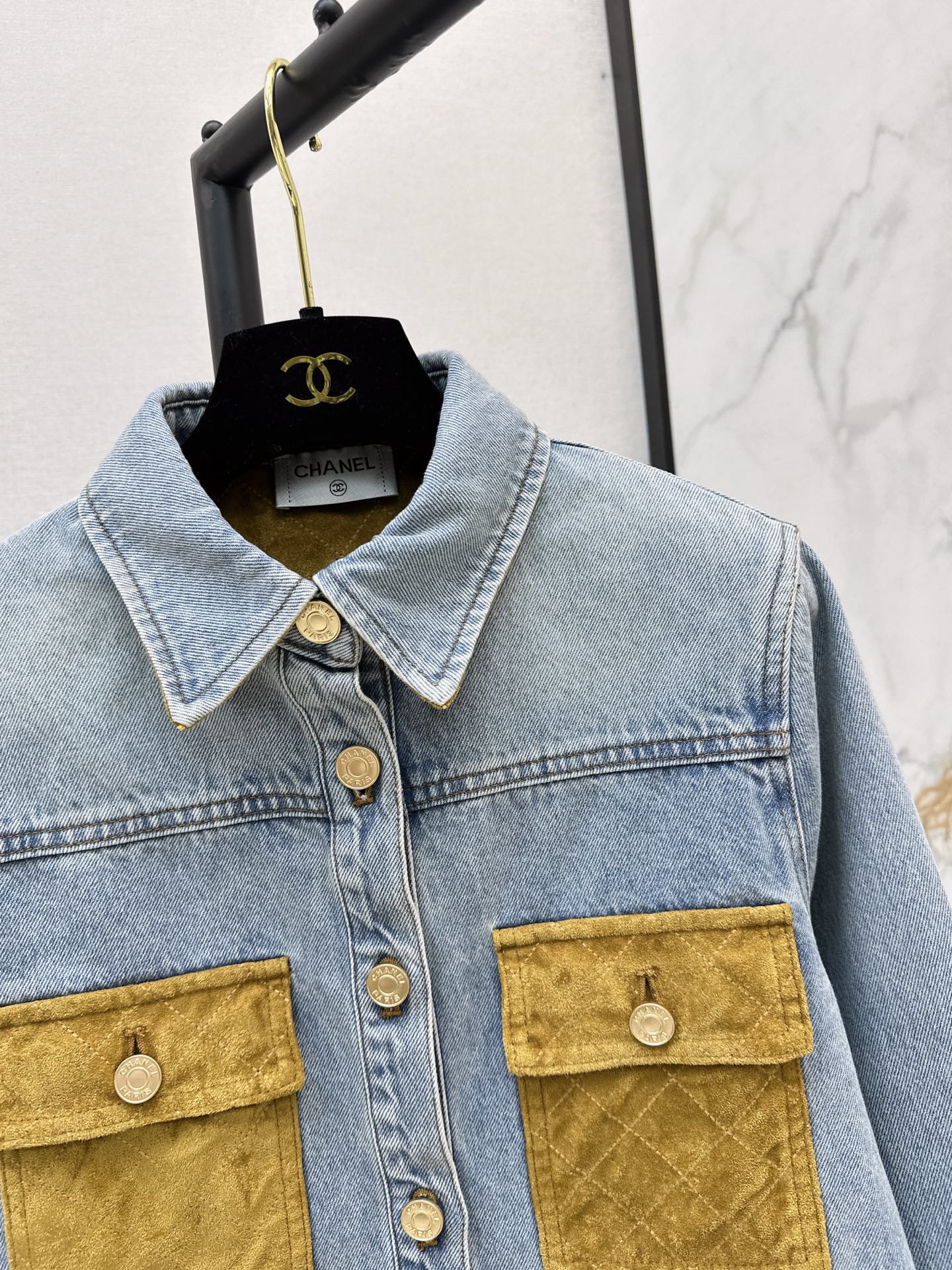 Chan 26fw suede contract shirt jacket