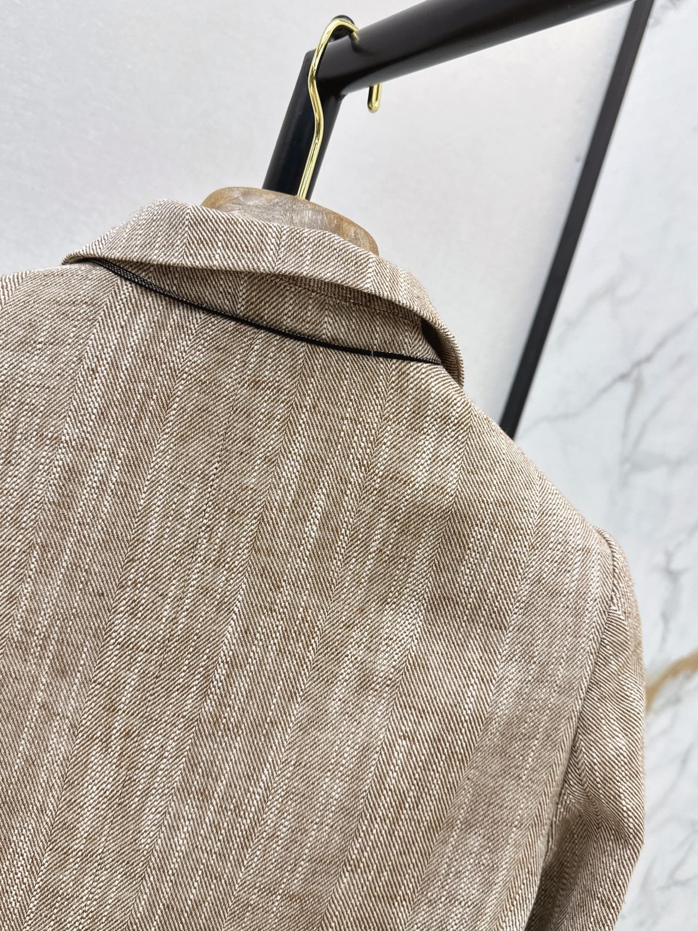 Brun 26fw linen blazer